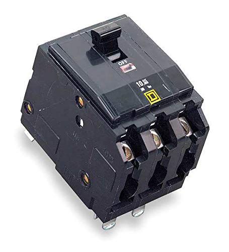 3P 10 Amp 240VAC/48VDC Plug-in Circuit Breaker - Overload Protection for Solar Panels, HVAC Systems & Industrial Equipment