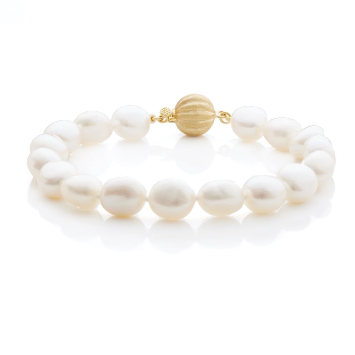Elegant Baroque White Pearl & Gold Bracelet for Women - Vintage Luxury Jewelry Gift for Wedding, Party & Special Occasions