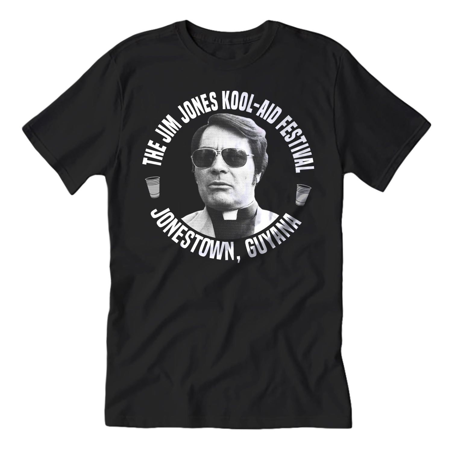 Jim Jones Kool Aid Festival Vintage T-Shirt - 70s Inspired Graphic Tee for Men & Women - Perfect for Concerts, Halloween & Retro Parties