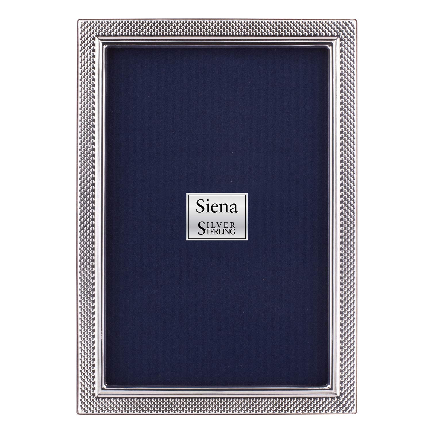Siena 8x10 Slim Mesh Silver Deco Picture Frame - Premium Boutique Quality Photo Display (925 Sterling Silver) - Perfect for Wall Decor, Wedding Photos, and Home Gallery Collections