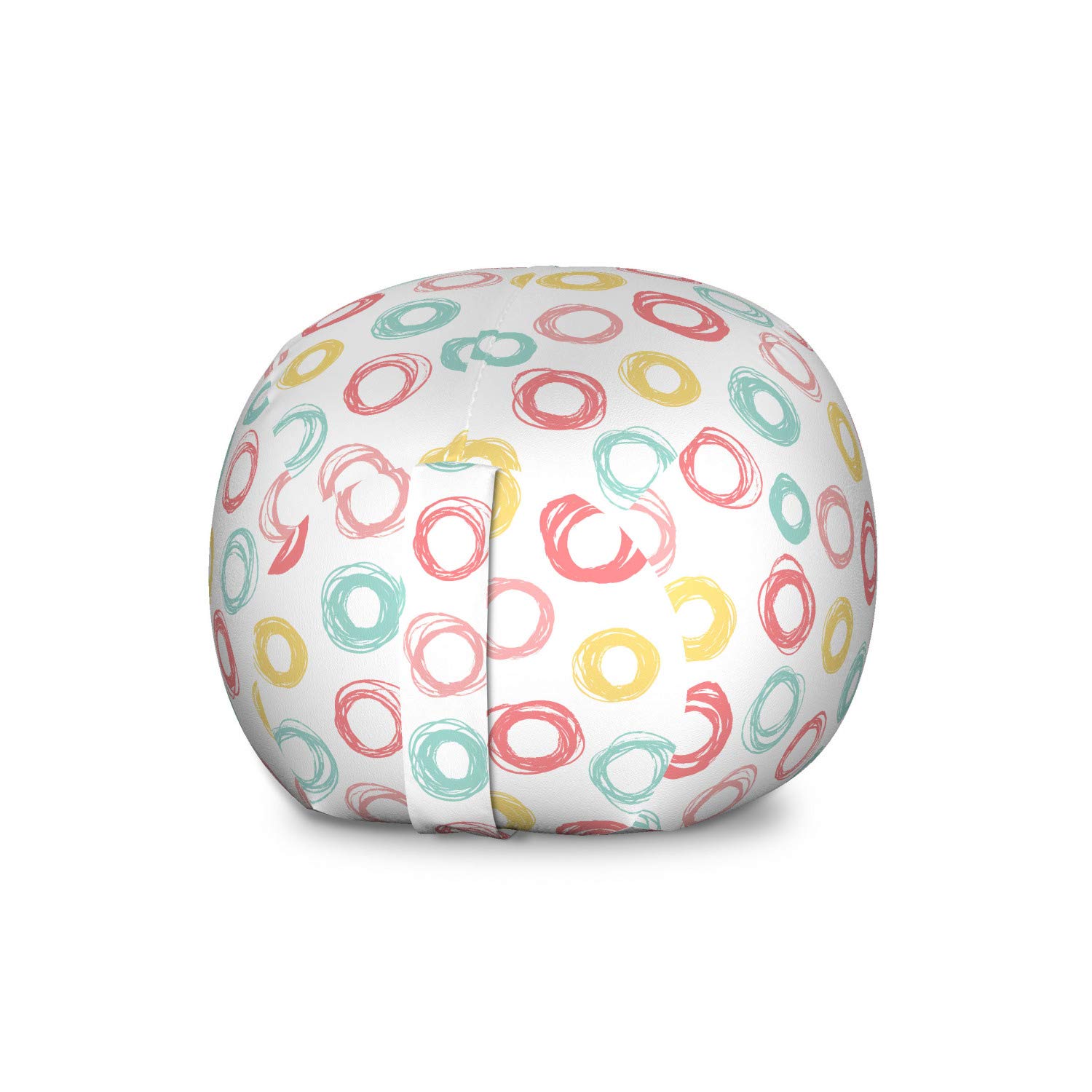 Ambesonne Geometric Storage Toy Bag Chair - Large Washable Stuffed Animal Organizer with Colorful Doodle Pencil Design | Kids Room Decor, Playroom Storage, Nursery Organization