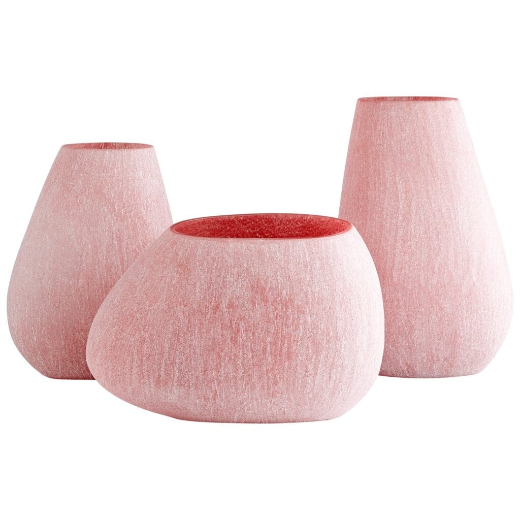 Cyan Design 10881 Sands Vase - Pink Medium Ceramic Vase for Home Decor, Wedding Centerpiece, and Floral Arrangements