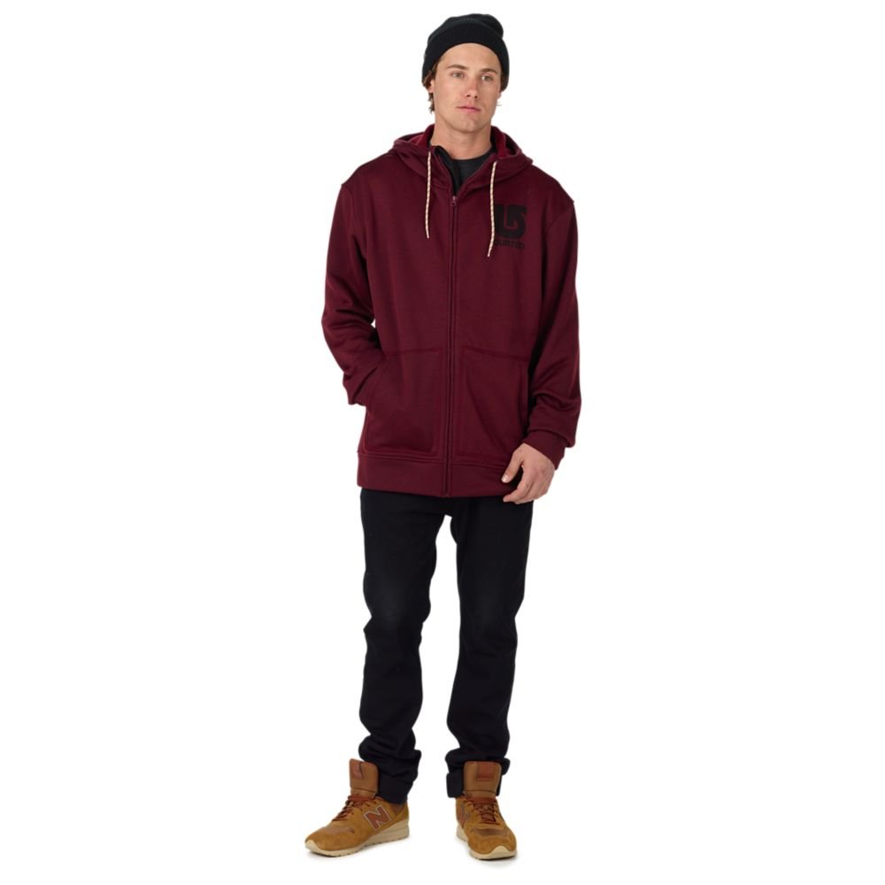 Burton MB Oak FZ Snowboard Jacket - Waterproof, Insulated Winter Coat for Men (Red) | Ideal for Skiing, Snowboarding & Cold Weather Outdoor Activities
