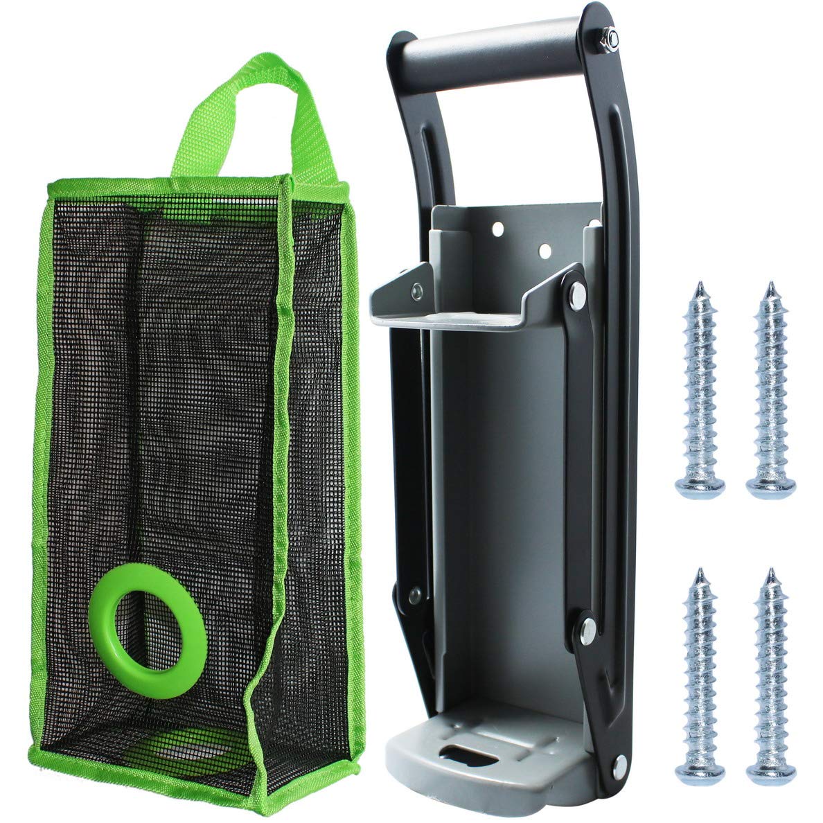 Heavy Duty Wall-Mounted Metal Can Crusher & Compactor with Bottle Opener - Smashes 12 oz & 16 oz Aluminum Cans, Soda, Beer, Seltzer & Plastic Bottles - Perfect for Recycling, Home Bars, Garages & Outdoor Parties