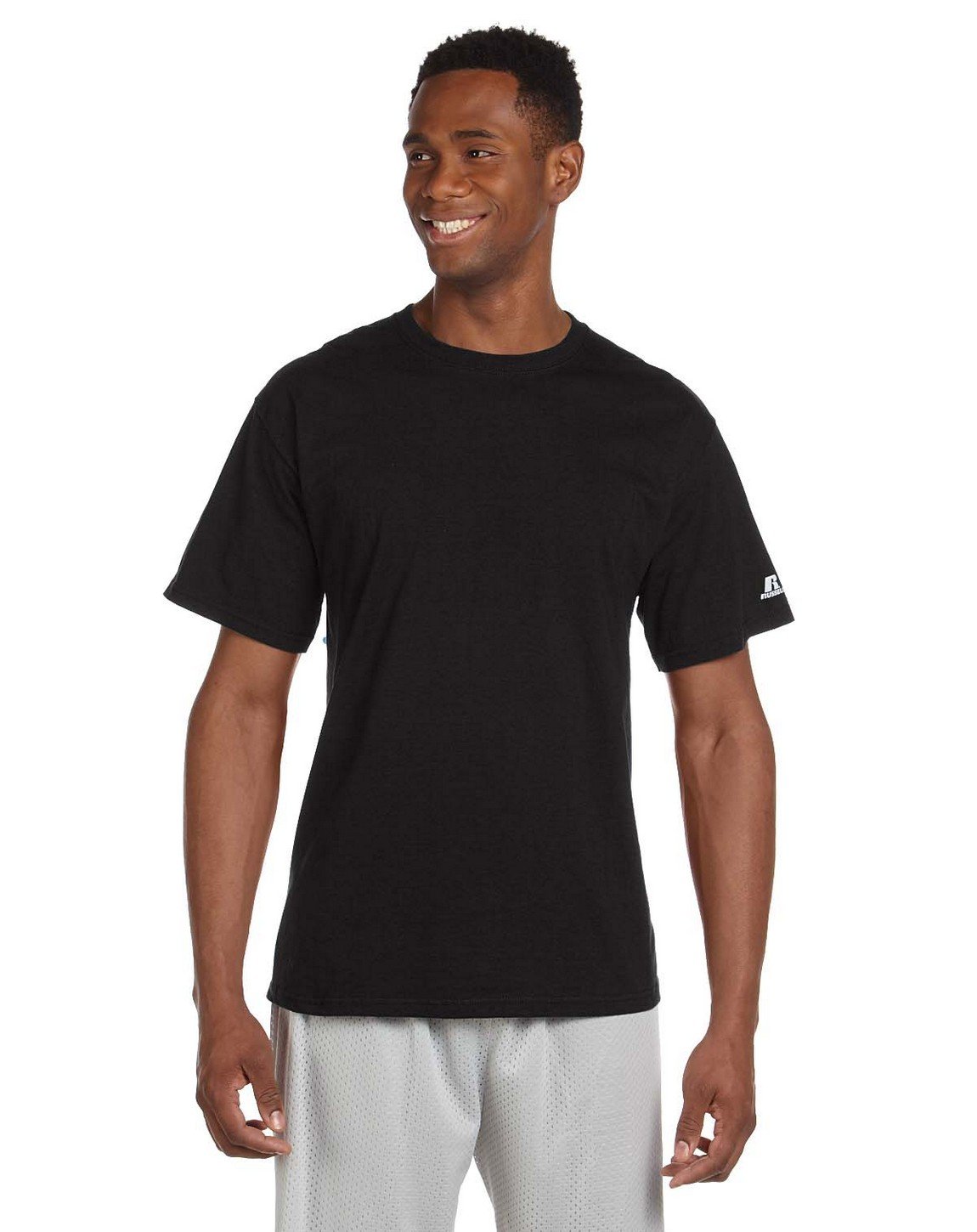 Russell Athletic Men's Basic Cotton T-Shirts - Soft Breathable Crew Neck Tees for Casual Wear, Gym & Everyday Comfort | Pack of 3