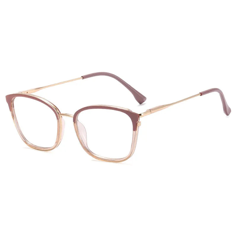 CCspace Women's Full Rim Square TR90 Titanium Eyeglasses 56863 - Lightweight & Durable Glasses for Work, Reading & Fashion