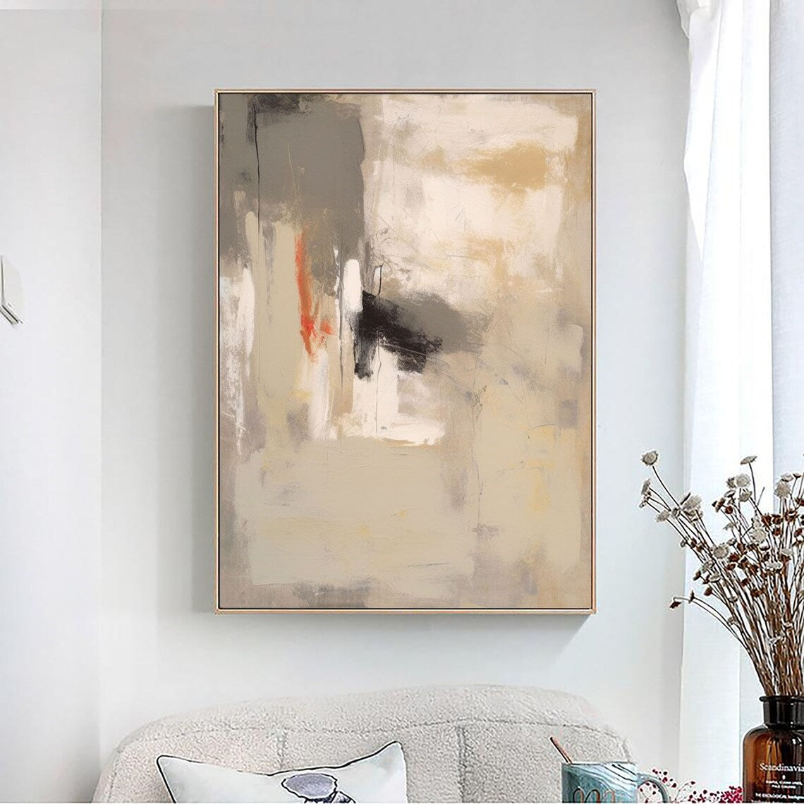 Abstract Painting #AB 082 - Modern Wall Art for Home & Office Decor | Handmade Canvas Artwork | Perfect for Living Room, Bedroom & Workspace