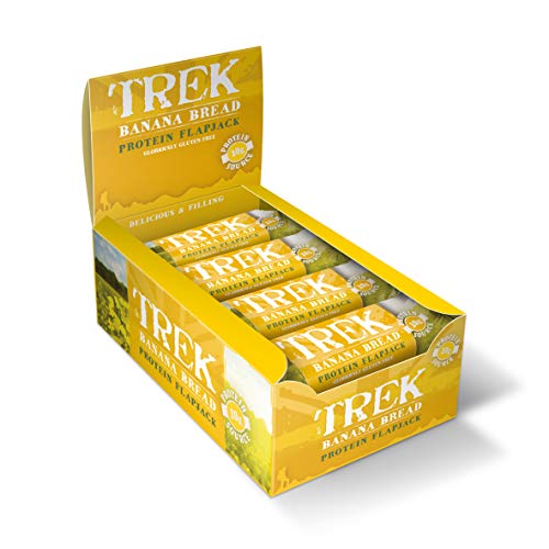 Trek Banana Bread Flapjack - 50g Energy Bar (Pack of 16) | High Protein Snack for Hiking, Camping & Outdoor Adventures