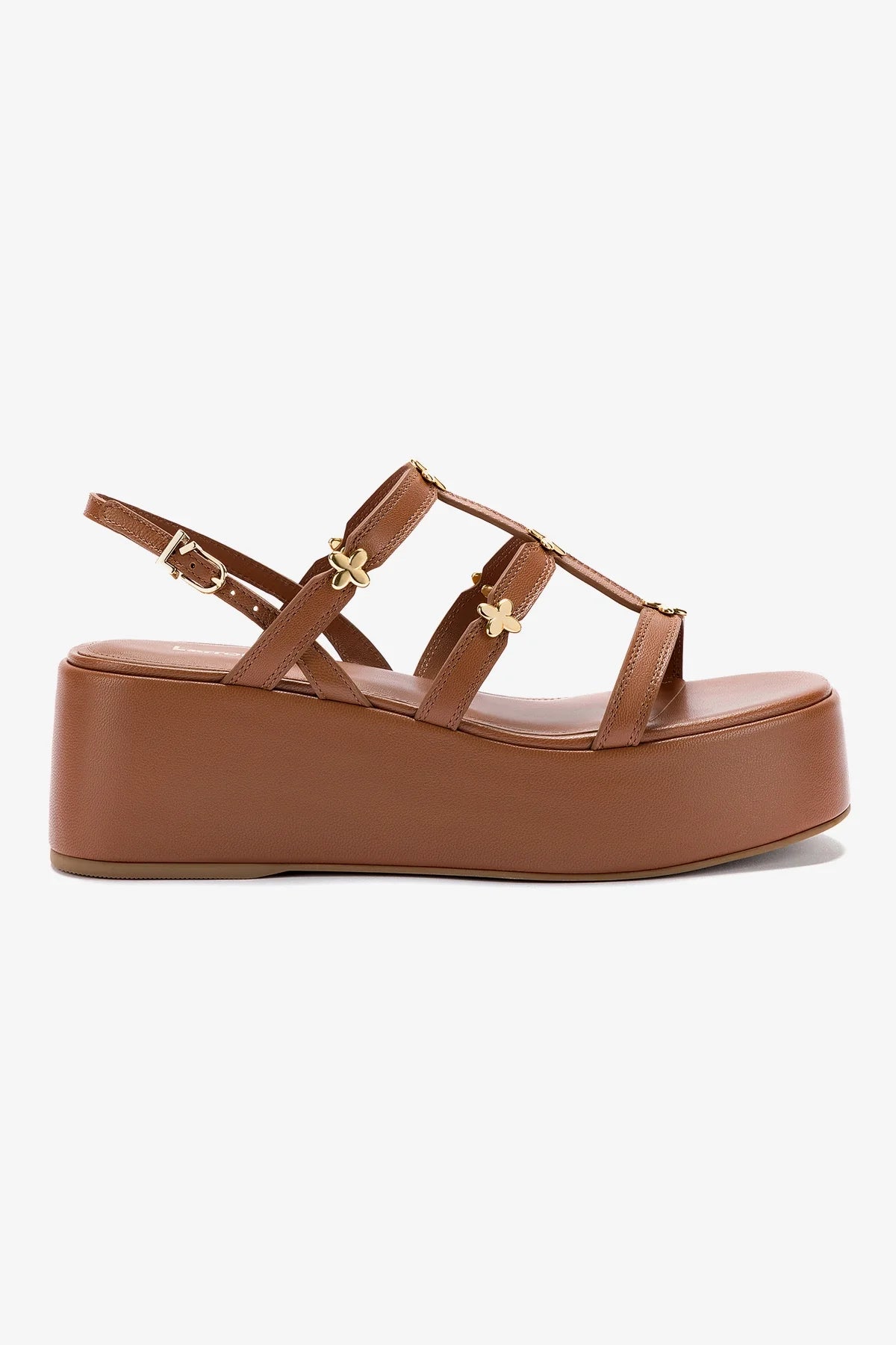 Comfortable Caramel Leather Flatform Sandals for Women – Perfect for Summer Outfits, Beach Vacations & Casual Wear
