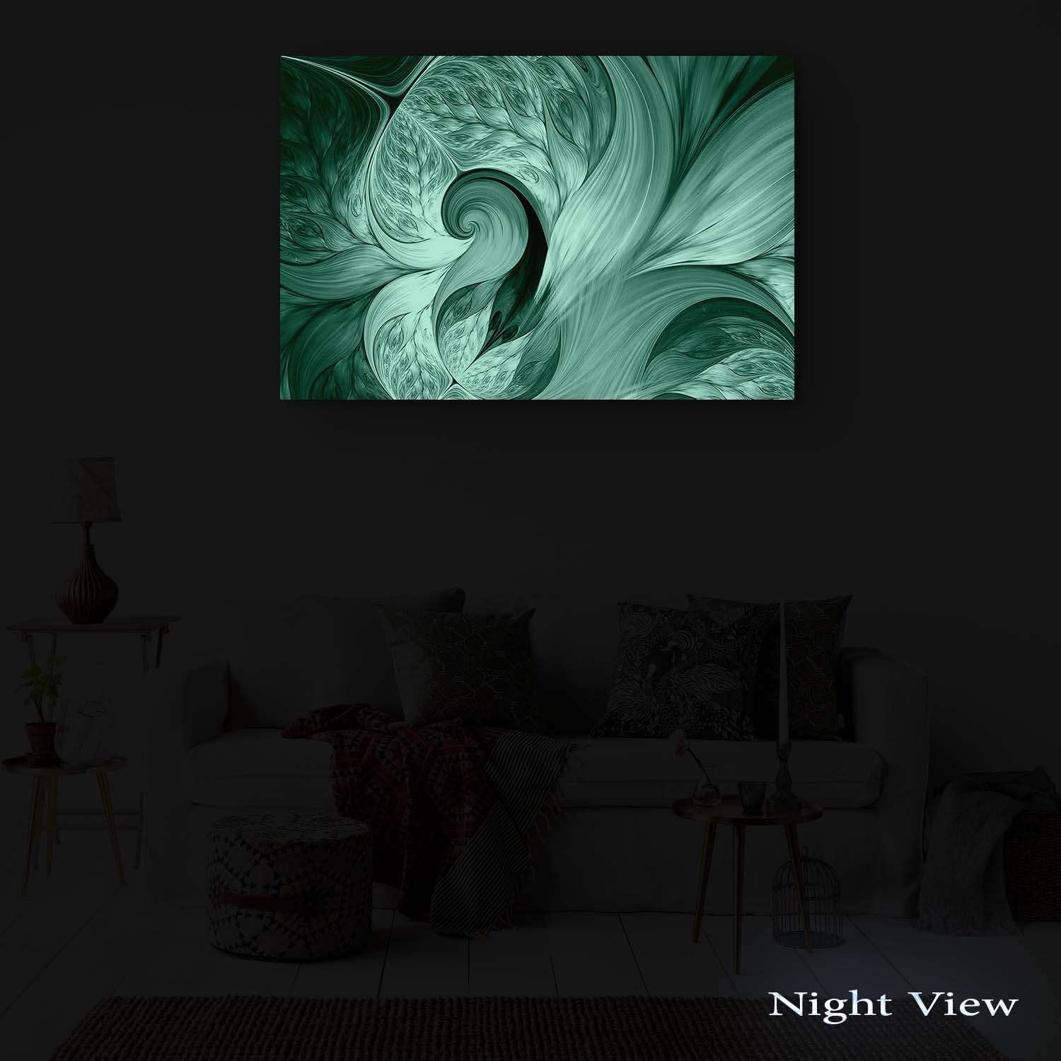 Startonight Abstract Waves Canvas Wall Art - White & Burgundy Modern Framed Print 32