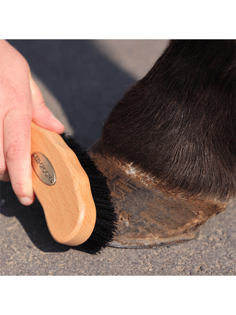 Premium Wooden Hoof Brush for Horses - Durable Grooming Tool for Cleaning & Polishing Hooves - Perfect for Stable, Barn & Show Preparation