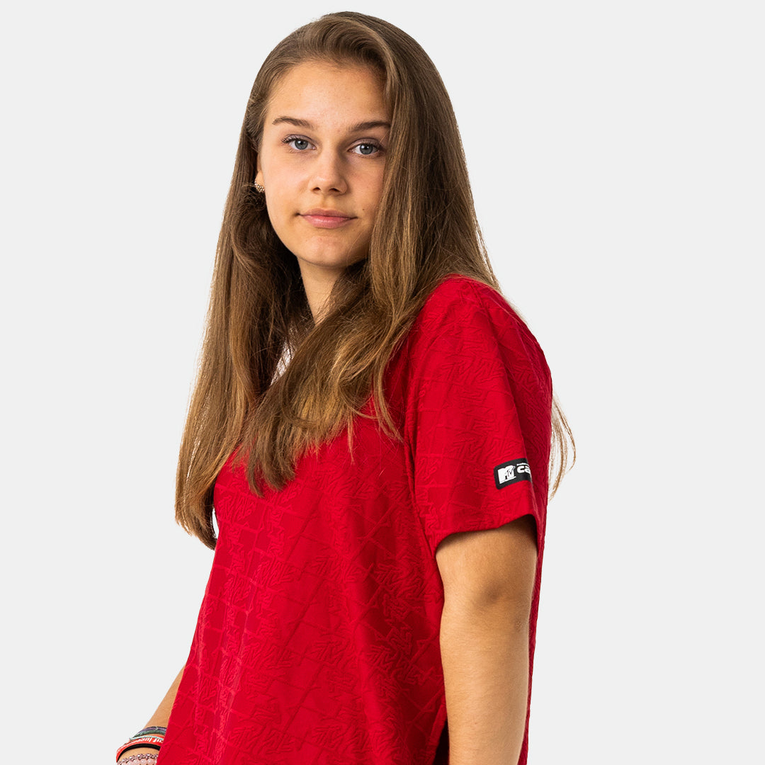 MTV Women's Push It Jacquard Boxy Tee - Vintage Graphic T-Shirt for Casual Wear & Music Lovers - Perfect for Concerts, Parties & Everyday Outfits
