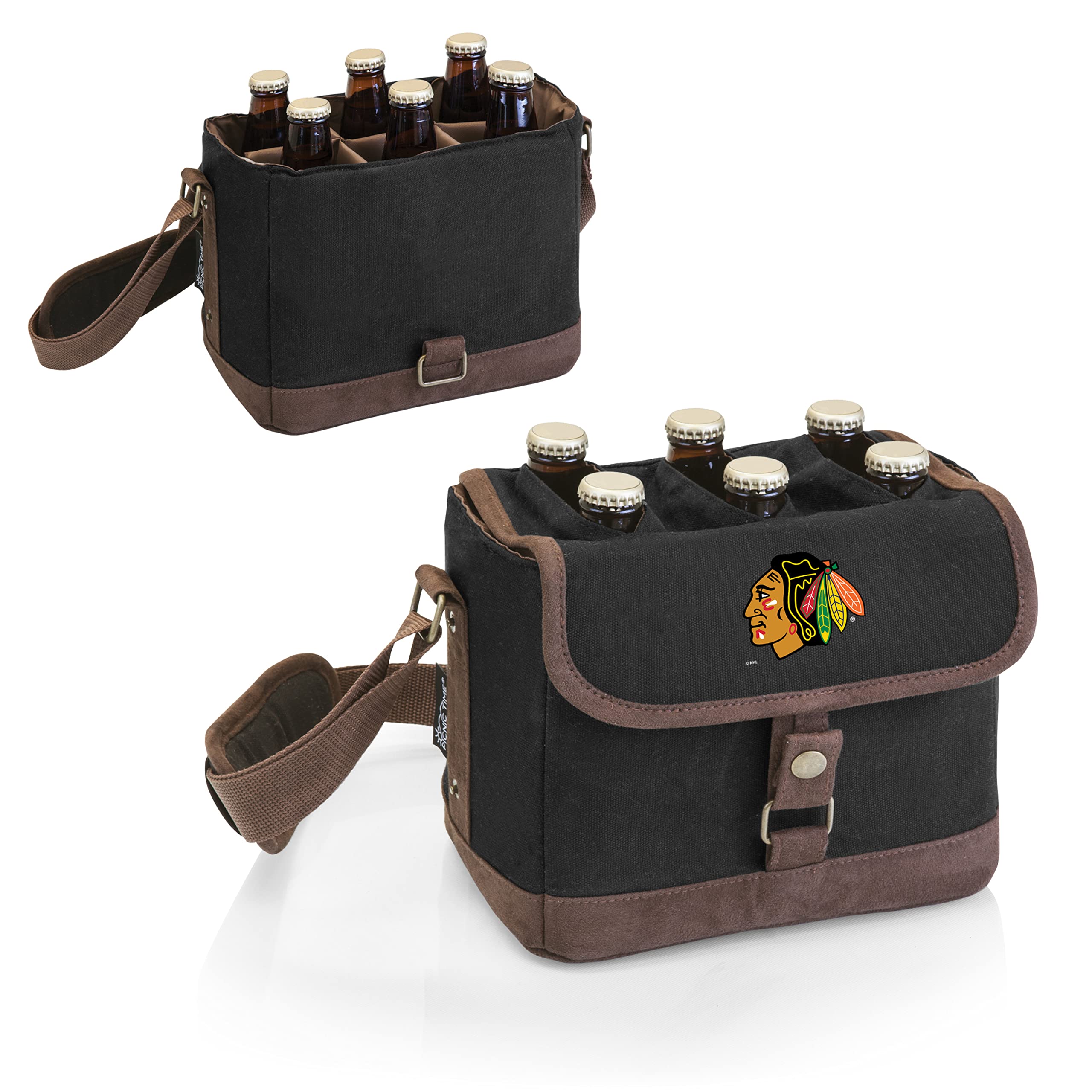PICNIC TIME NHL Anaheim Ducks Insulated Beer Caddy Cooler Tote with Bottle Opener - Portable Beverage Carrier for Tailgating, Beach & Outdoor Parties