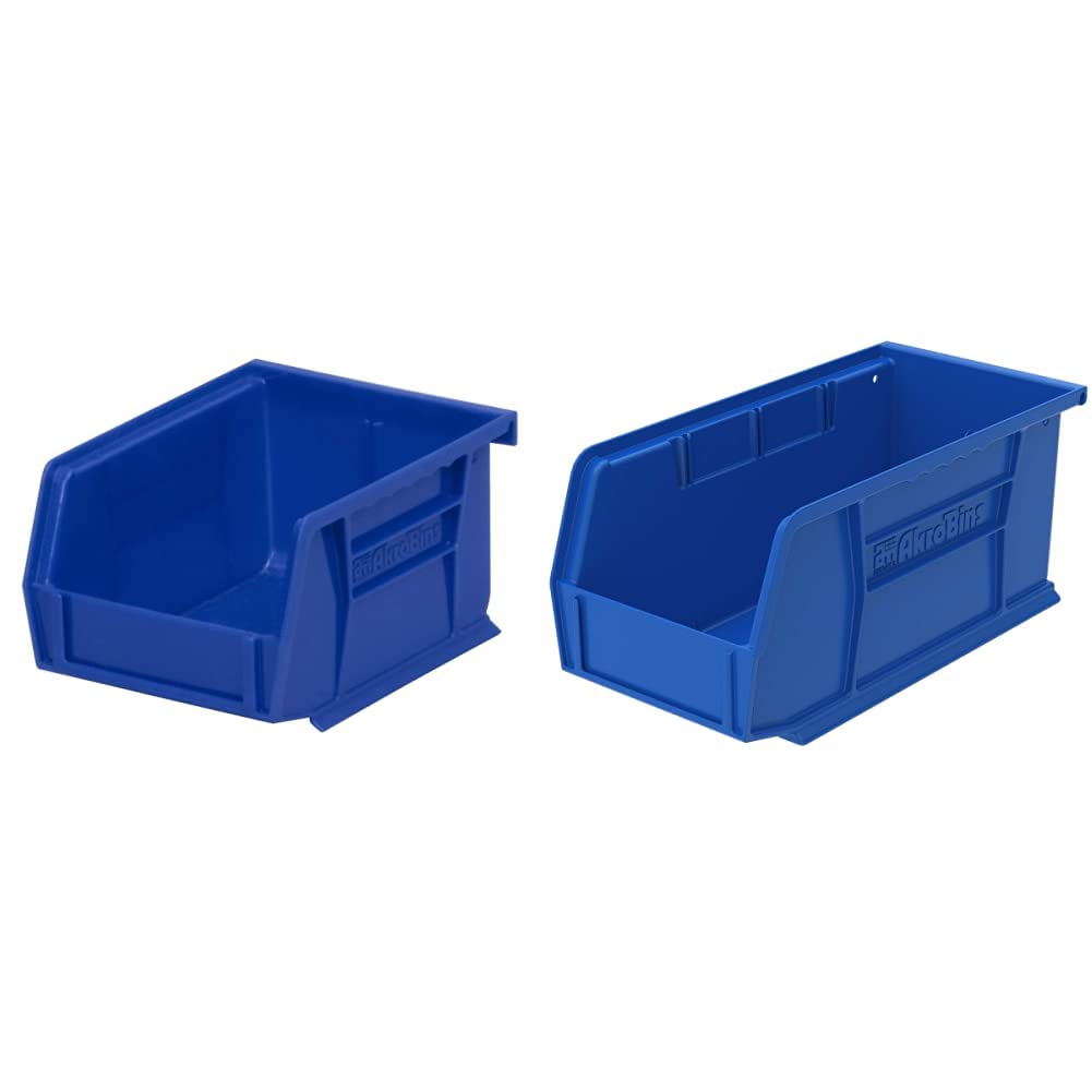 Best Selling Akro-Mils Plastic Hanging Stackable Storage Bins Bundle (6-Pack + 12-Pack) - Durable Organizer for Garage, Closet & Workshop Storage Solutions