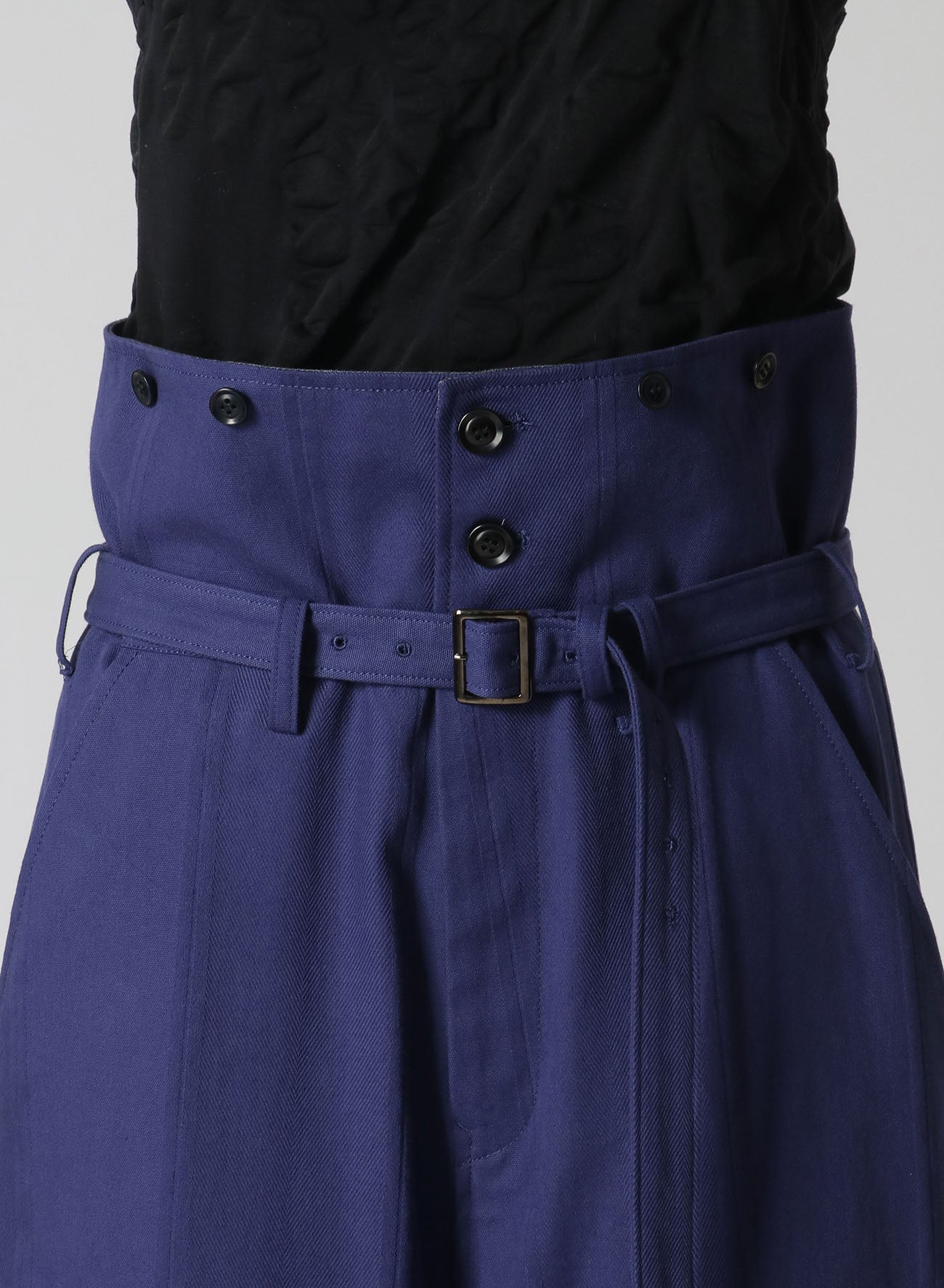 DOBBY CHINO BELTED HIGH WAIST PANTS for Women - Comfortable Stretch Trousers with Adjustable Waistband - Perfect for Office, Business Casual & Travel Outfits