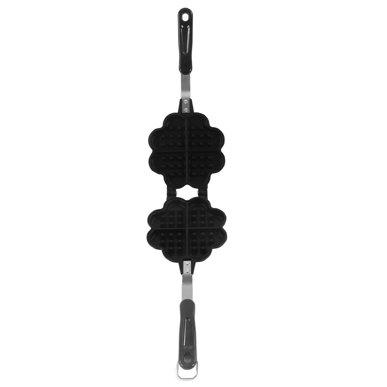 **PENO Stovetop Waffle Maker - Non-Stick Aluminum Alloy Waffle Pan with Ergonomic Handle & Flat Bottom - Perfect for Homemade Belgian Waffles, Breakfast, and Camping**