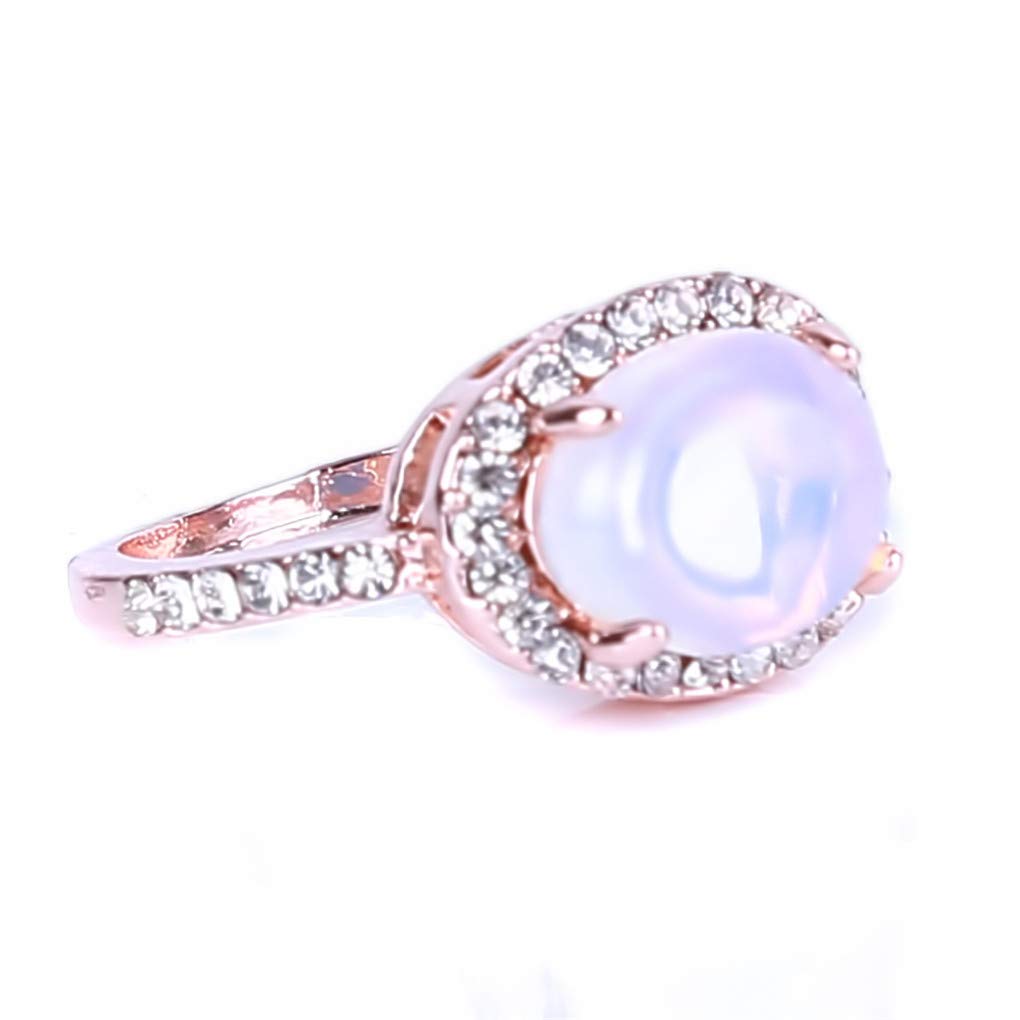 Handmade Vintage Moonstone Ring - Genuine Sterling Silver Bridal Jewelry for Women, Wedding Engagement & Anniversary Gift (Size 6-10) | Perfect for Boho Brides, Romantic Proposals & Special Occasions