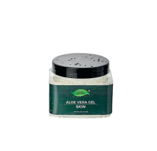 VEDANT JATAN Pure Aloe Vera Gel for Face - Natural Moisturizer for Dark Circles, Acne Scars & Radiant Skin | 300ml Hydrating Skin Care Gel for Daily Use, Sunburn Relief & After Sun Care