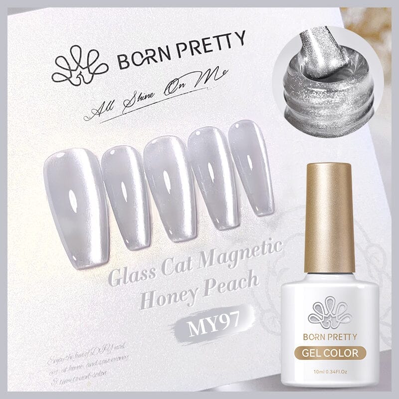Water Light Cat Magnetic Gel Polish - MY97 Honey Peach 10ml - Long Lasting Nail Polish for Salon & Home Manicure, Perfect for Parties, Weddings & Special Occasions