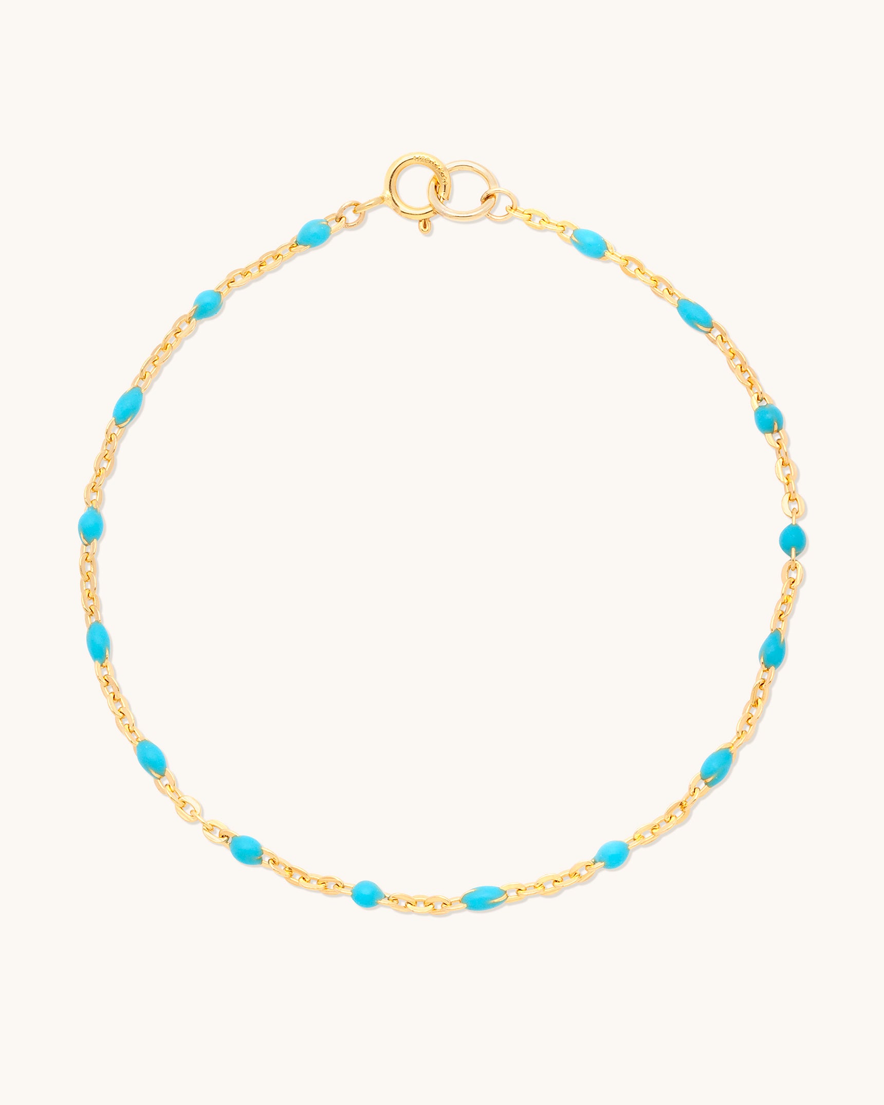 Turquoise Candy Chain Anklet for Women - Boho Chic Adjustable Ankle Bracelet - Perfect for Beach, Summer Outfits & Festival Fashion
