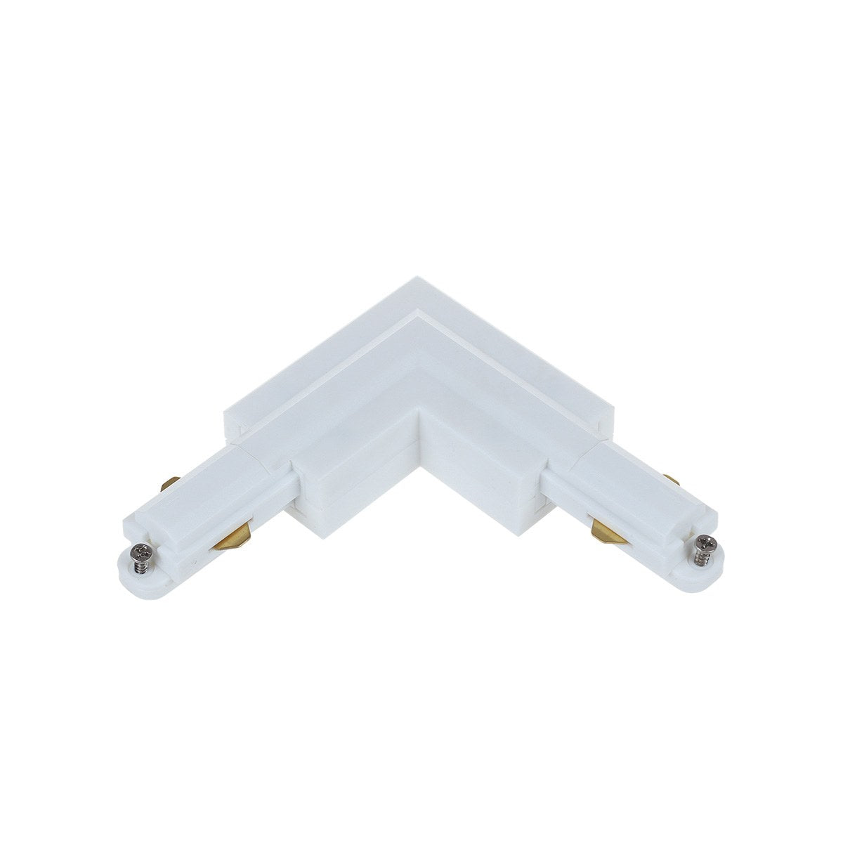 90° L Shape Track Joiner for Single Circuit Track - White - Perfect for Home Lighting and Display Systems