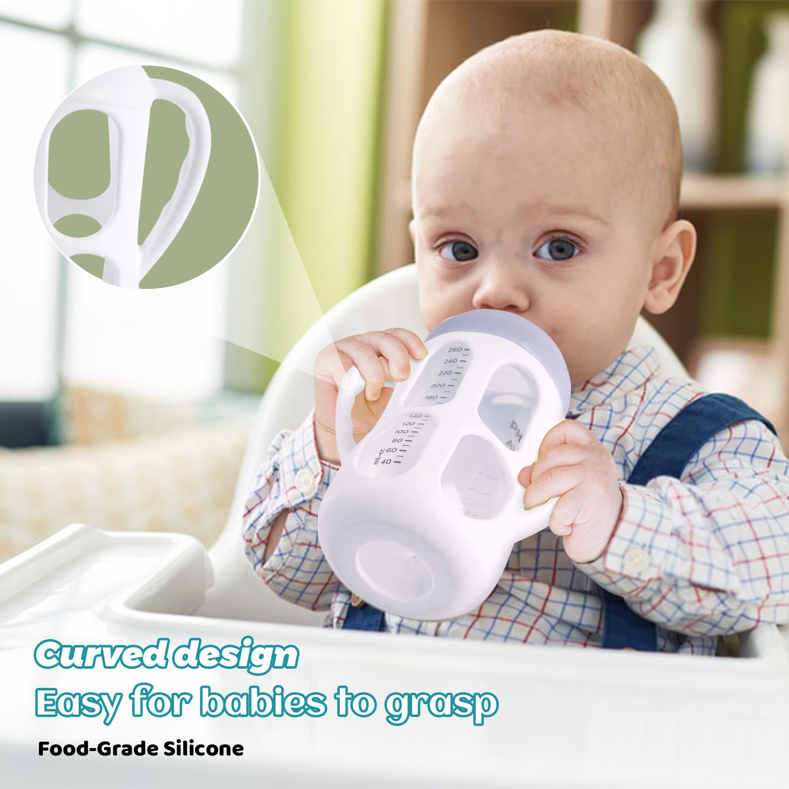 3 Pack Baby Bottle Handles for Philips Avent Natural Baby Bottles - Easy Grip Infant Feeding Accessories for Newborns & Toddlers - Perfect for On-the-Go Feeding, Daycare, and Travel