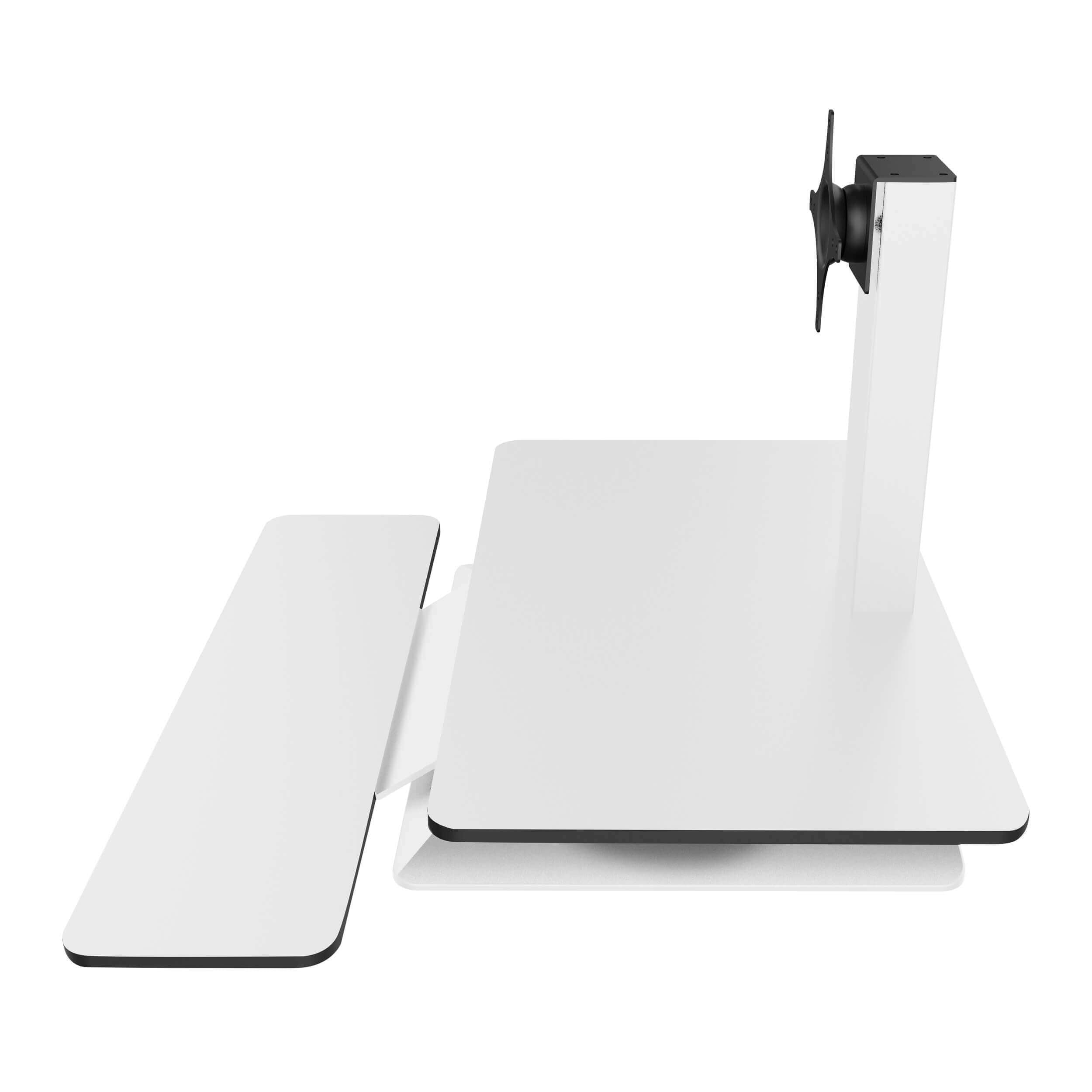 TESSA SMART White Motorized Adjustable Height Table Top Workstation - Ergonomic Home Office & Standing Desk Solution for Work, Study, and Gaming