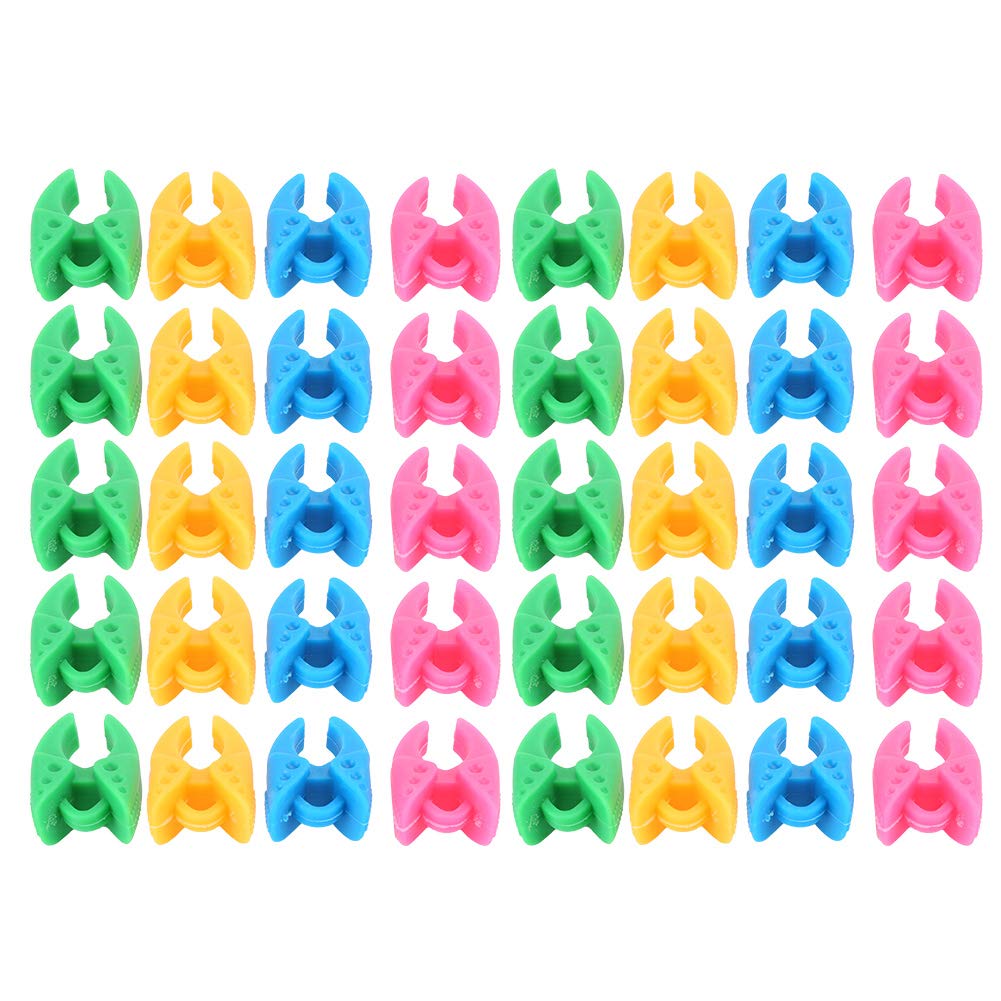 Pssopp 40Pcs Colorful Silicone Bobbin Holder Clips - Sewing Thread Control Clamps for Keeping Bobbin Thread Tails Organized | Perfect for Quilting, Embroidery & Crafting Projects