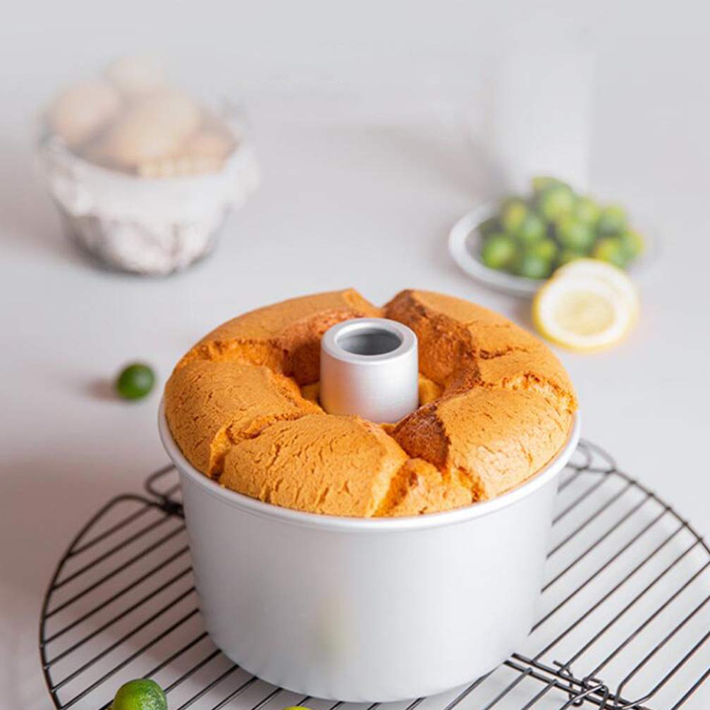 5-Piece Hemoton Aluminum Alloy Leakproof Chiffon Cake Pan Set - Non-Stick Baking Molds for Perfect Sponge Cakes, Cupcakes & Desserts - Ideal for Home Baking, Parties & Professional Use