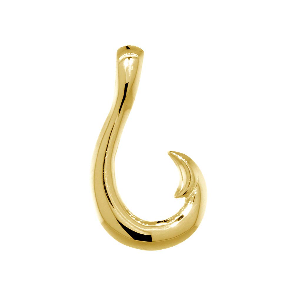 24mm Smooth Fish Hook Charm for Men & Women - Perfect for Jewelry Making, DIY Crafts, and Unique Gift Ideas