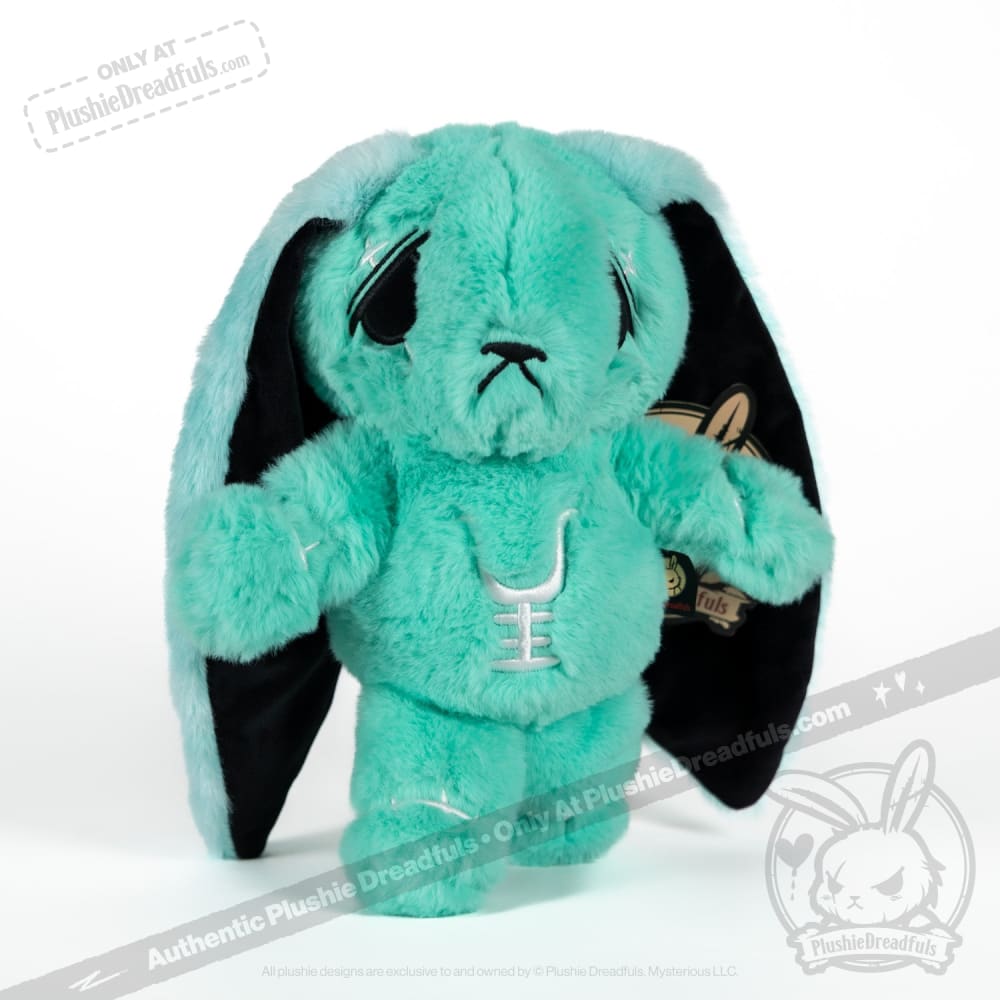 Plushie Dreadfuls Anxiety Rabbit Stuffed Animal - Teal Limited Edition Soft Plush Toy for Stress Relief & Emotional Support | Perfect Gift for Anxiety Sufferers, Therapy Comfort & Bedroom Decor