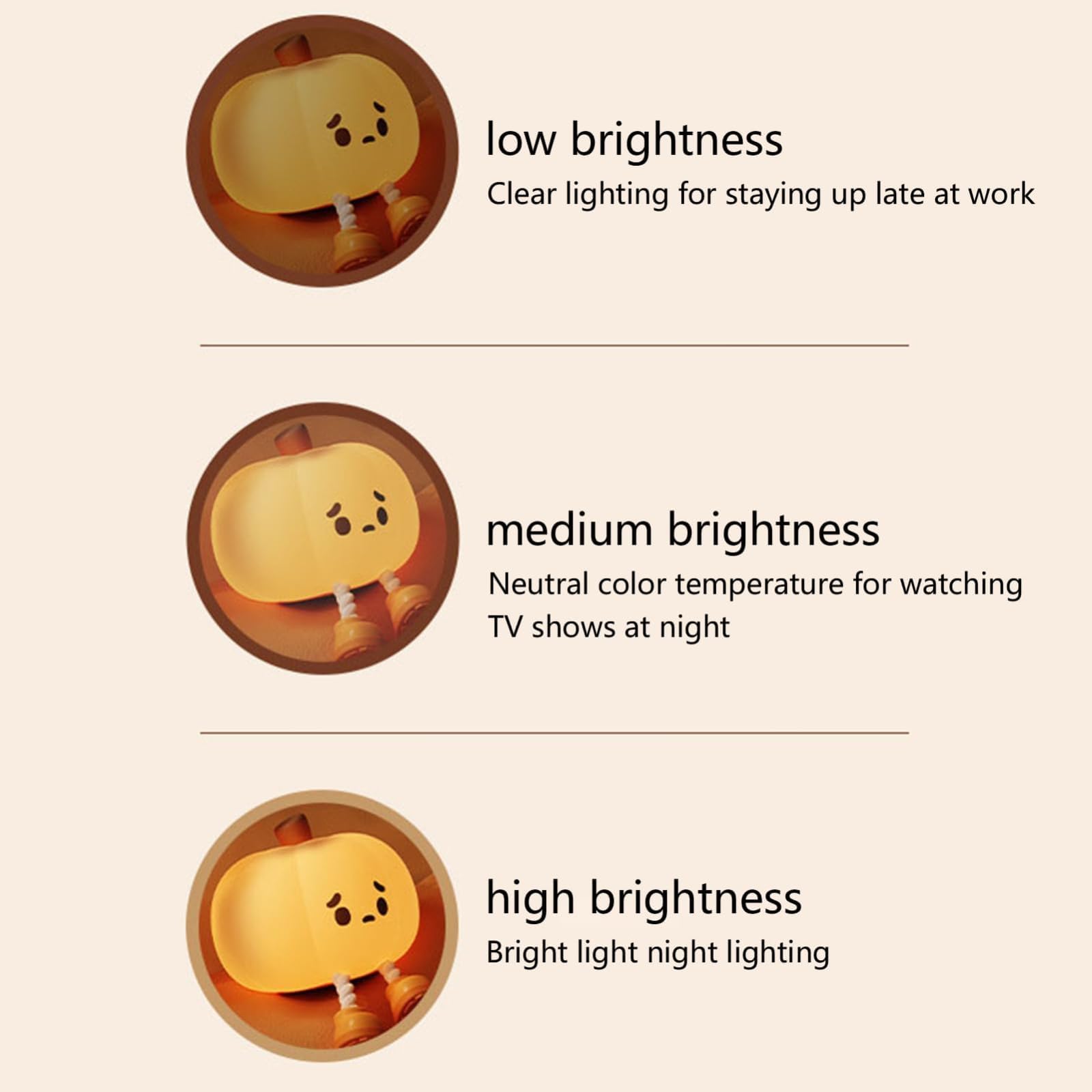 Cute Pumpkin LED Night Light - Halloween Silicone Touch Lamp for Kids & Adults - Soft Glow Desk Decor for Office, Nursery & Halloween Party (2-Pack) - Perfect for Bedtime, Home Decor & Holiday Gifts