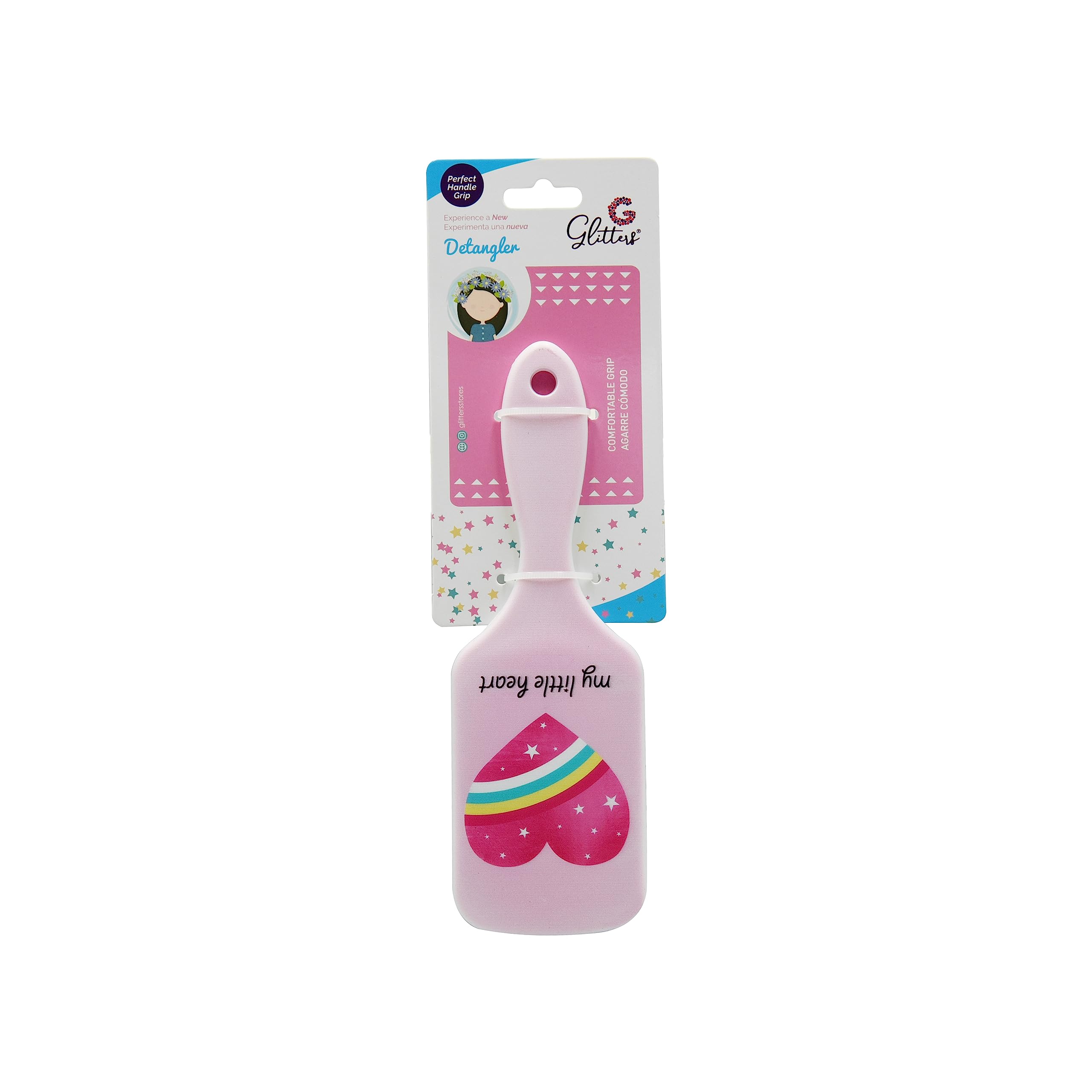 GLITTERS Kids Detangling Brush - Flexible Bristles for All Hair Types - Perfect for Daily Hair Care