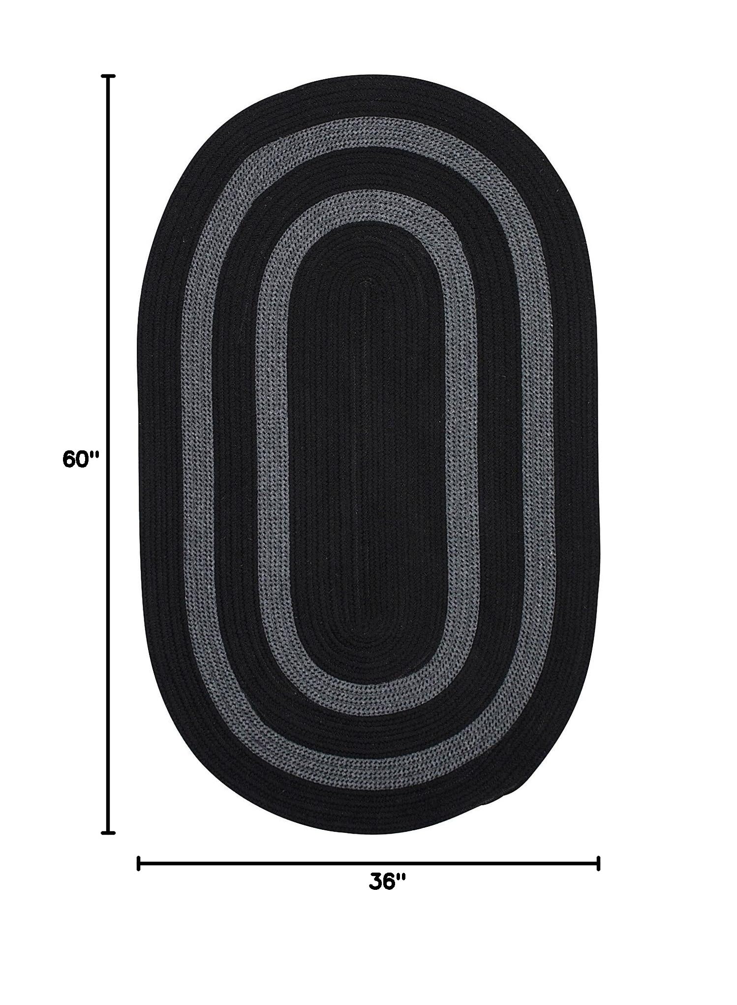 Premium Graywood Area Rug 3x5 Feet - Soft & Durable Black Indoor Rug for Living Room, Bedroom, or Office Decor