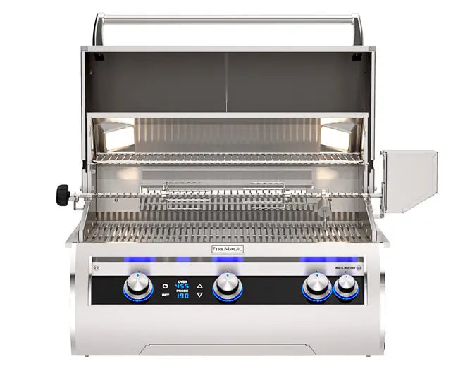 Fire Magic E660i 30-Inch 3-Burner Built-In Gas Grill with Rotisserie & Digital Thermometer - Premium Outdoor Cooking for Backyard BBQs, Patio Entertaining, and Professional Grilling