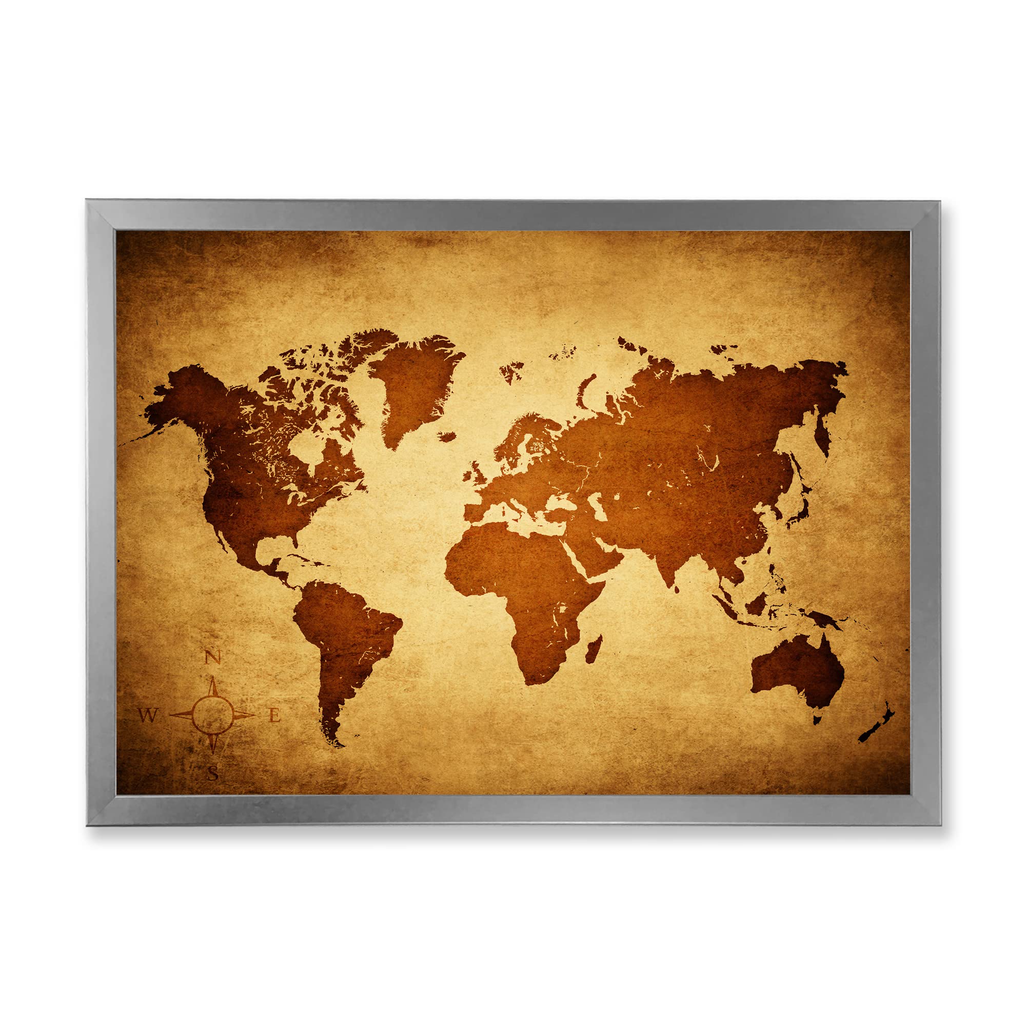 Ancient World Map VI - Vintage Framed Wall Art Decor for Home, Office & Study - Historical Cartography Print for Living Room, Library & Classroom