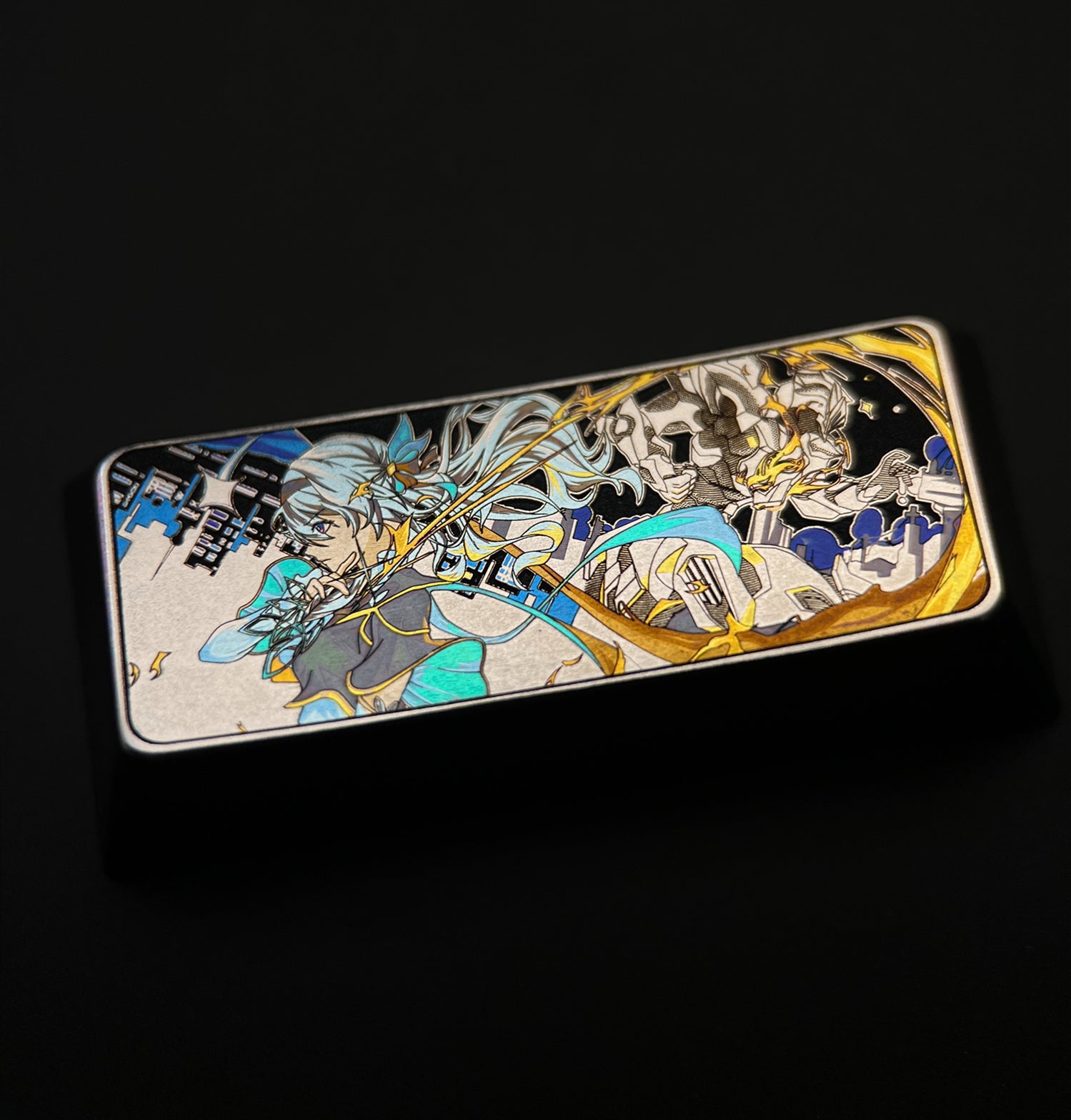 Custom 2.25U Titanium Alloy Keycaps - Personalized Metal Decorative Keycaps for Mechanical Keyboard Customization | Perfect for Gaming, Typing & Keyboard Enthusiasts