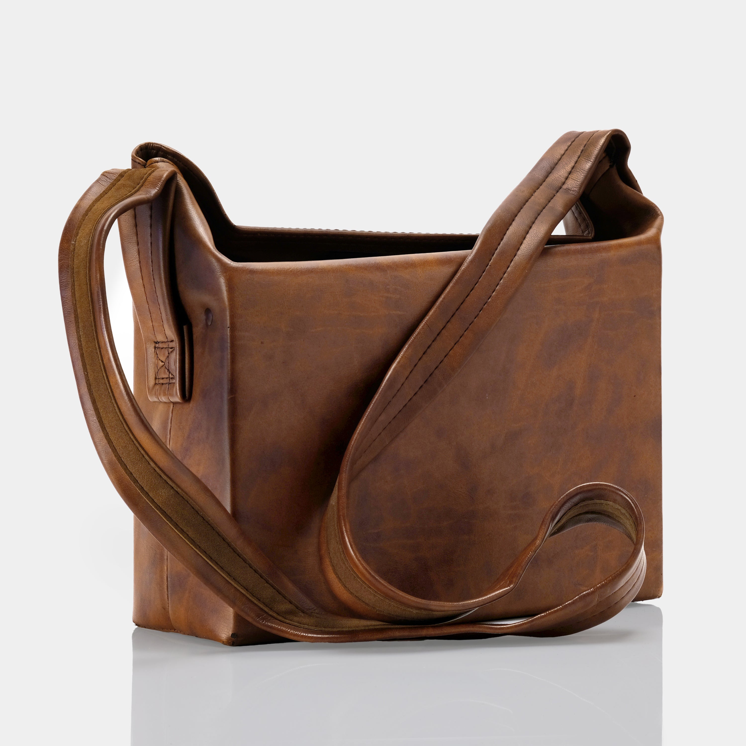 Brown Vintage Polaroid Instant Camera Case - Durable Vinyl Protective Cover for Instant Photos - Perfect for Travel, Parties & Everyday Use