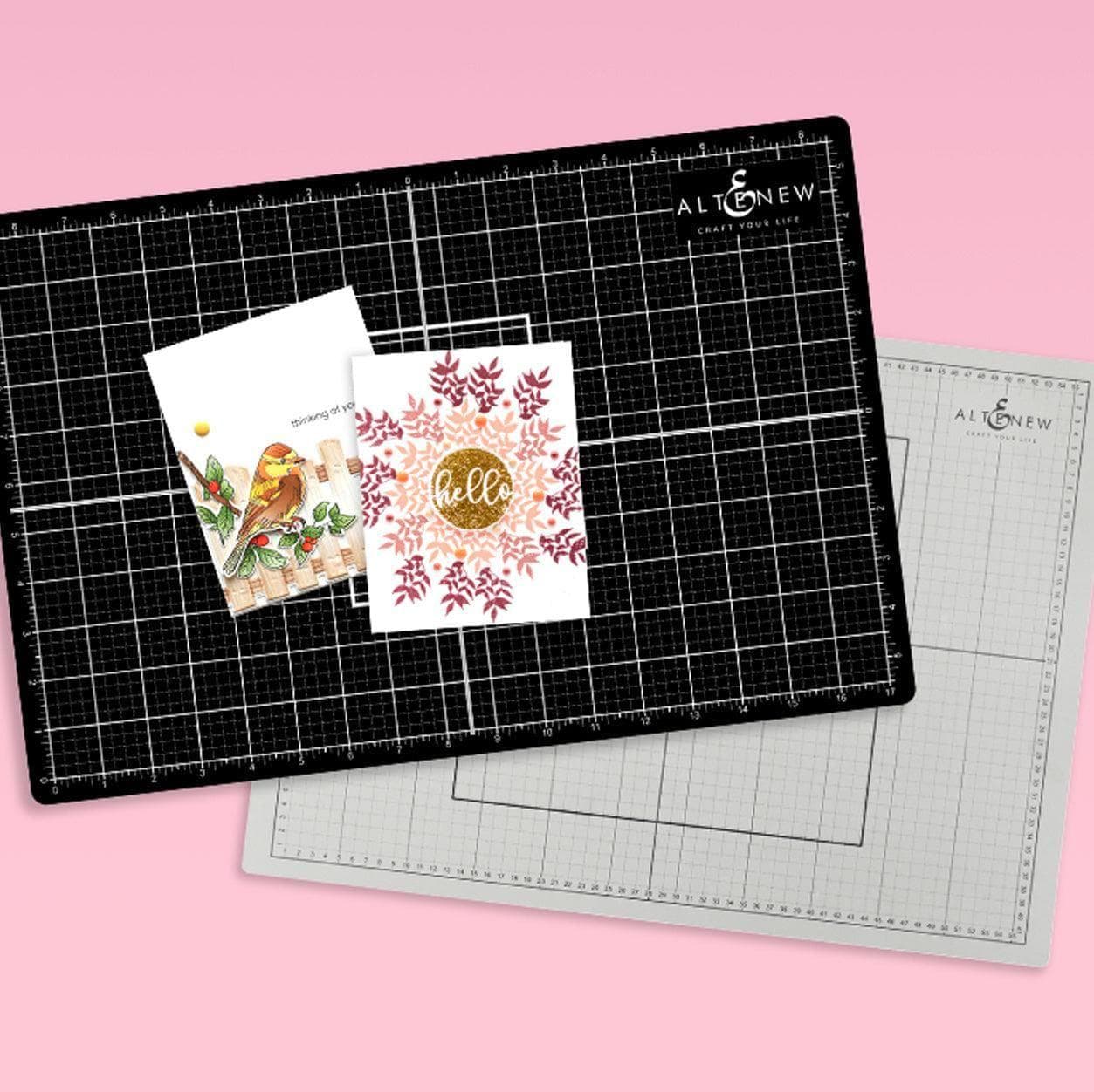 Premium Self-Healing Cutting Mat & Non-Slip Silicone Baking Mat Set - 12x18 Inch Double-Sided Craft Mat with Grid Lines & Heat-Resistant Kitchen Mat for Sewing, Quilting, Cooking, Baking and Food Prep