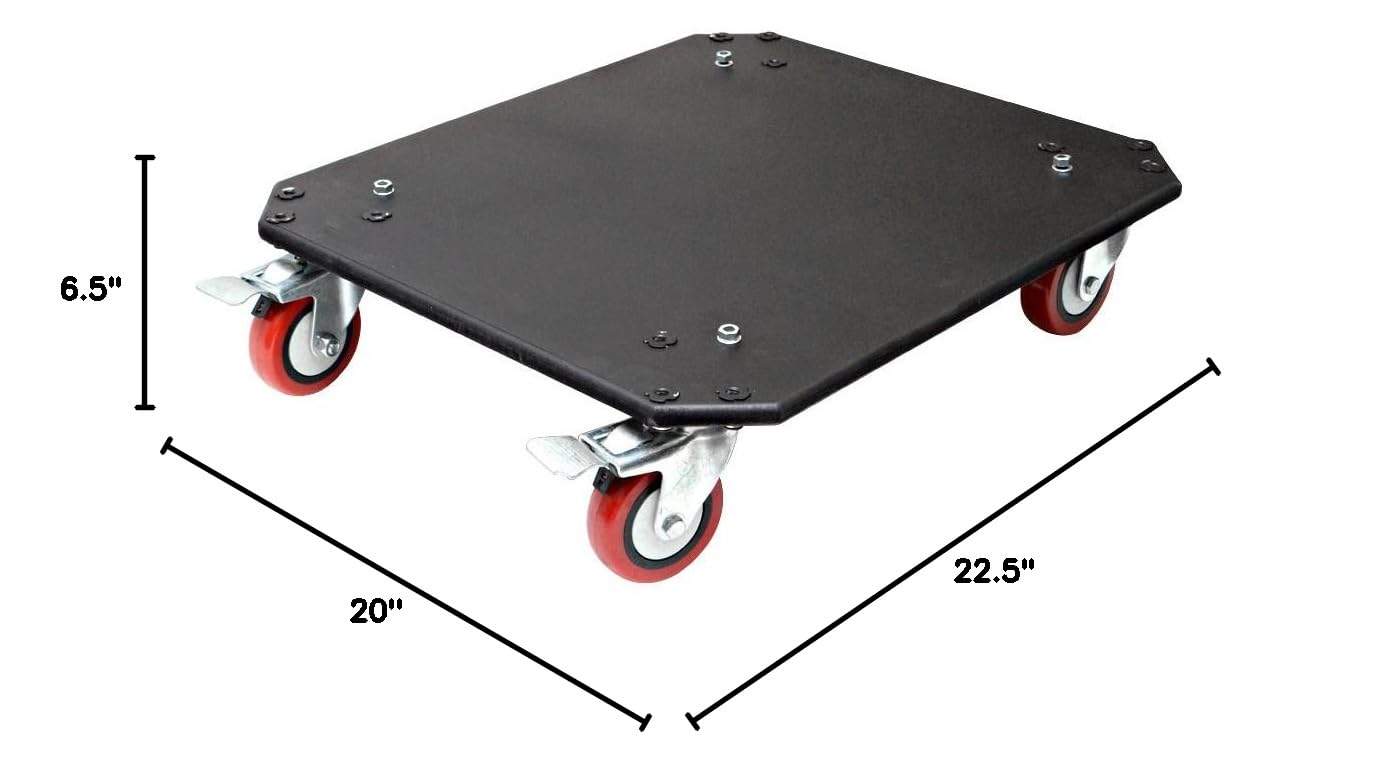 Seismic Audio SA-Cboardww Replacement Caster Wheel Kit for PA DJ Pro Audio Road Cases & Flight Cases - Perfect for Mobile DJ Equipment & Live Sound System Transport