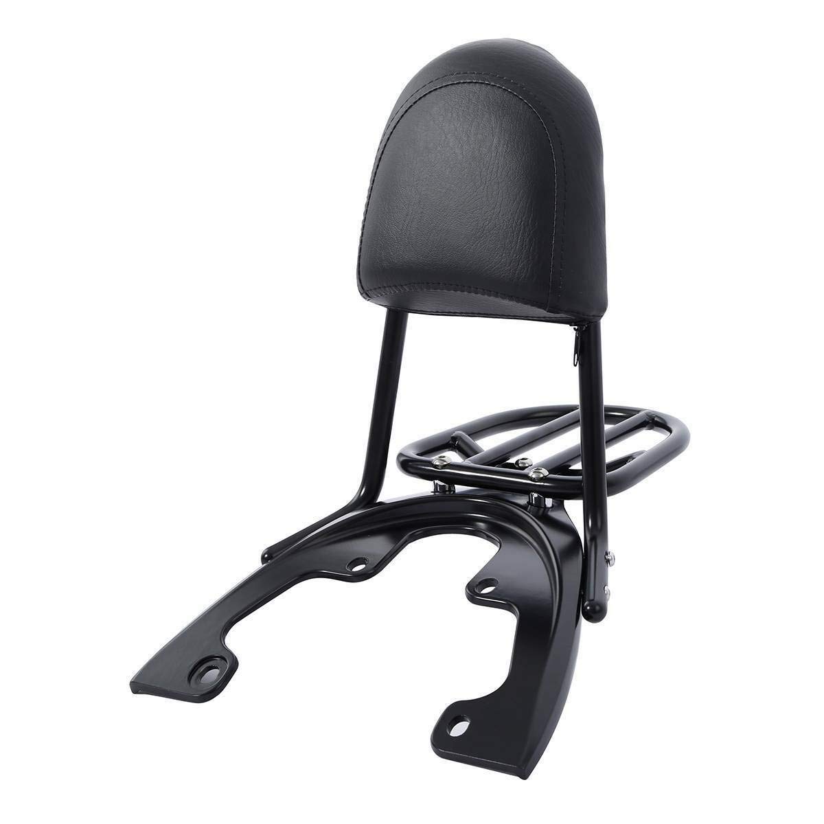 Harley VRSCAW VRSCDX VRSCX 2007-2011 Sissy Bar Backrest with Luggage Rack & Baseplate - Heavy Duty Motorcycle Passenger Seat Support for Long Rides & Touring