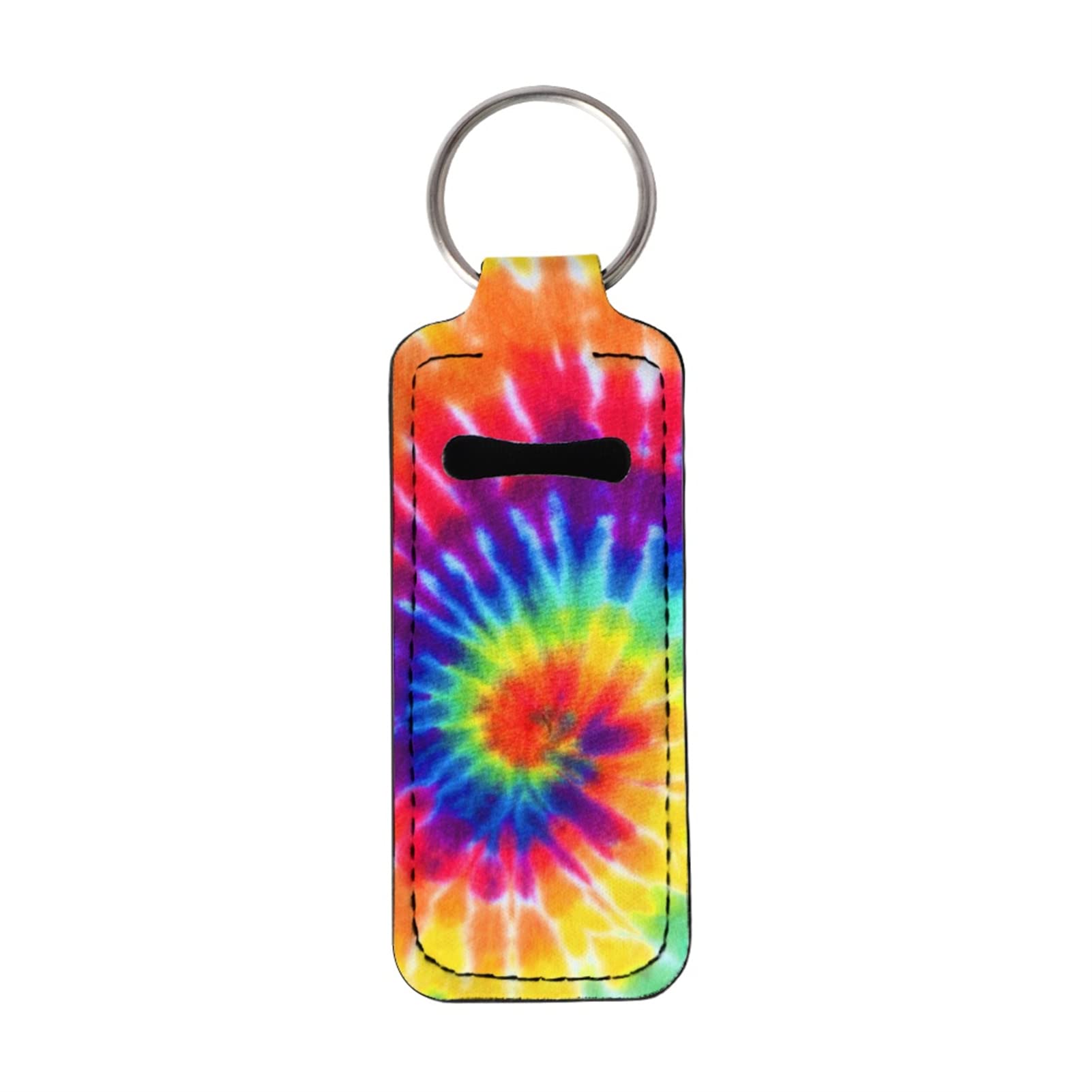 Stylish Print Lip Balm Keychain Holder - Cute Lipstick & Chapstick Keychain for Women - Perfect for Keyrings, Purses & Everyday Carry