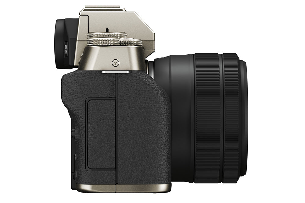 FUJIFILM X-T200 Mirrorless Digital Camera with XC15-45mm Lens Kit (Gold) - Perfect for Travel Photography & Vlogging