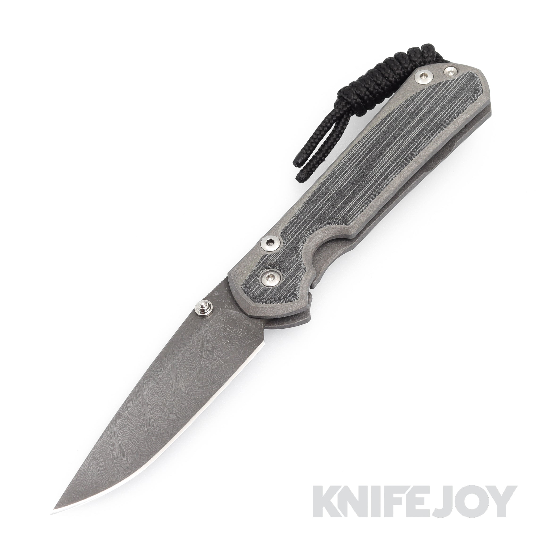 Chris Reeve Small Sebenza 31 Folding Knife - Black Canvas Micarta Inlay, Damascus Steel Blade, Double Silver Lugs - EDC, Camping, Outdoor Survival & Tactical Use