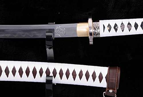 Premium Handmade Japanese Folded Steel Katana - Full Tang Clay Tempered Zombie Apocalypse Sword - Razor Sharp Blade for Cosplay, Collection & Survival Scenarios
