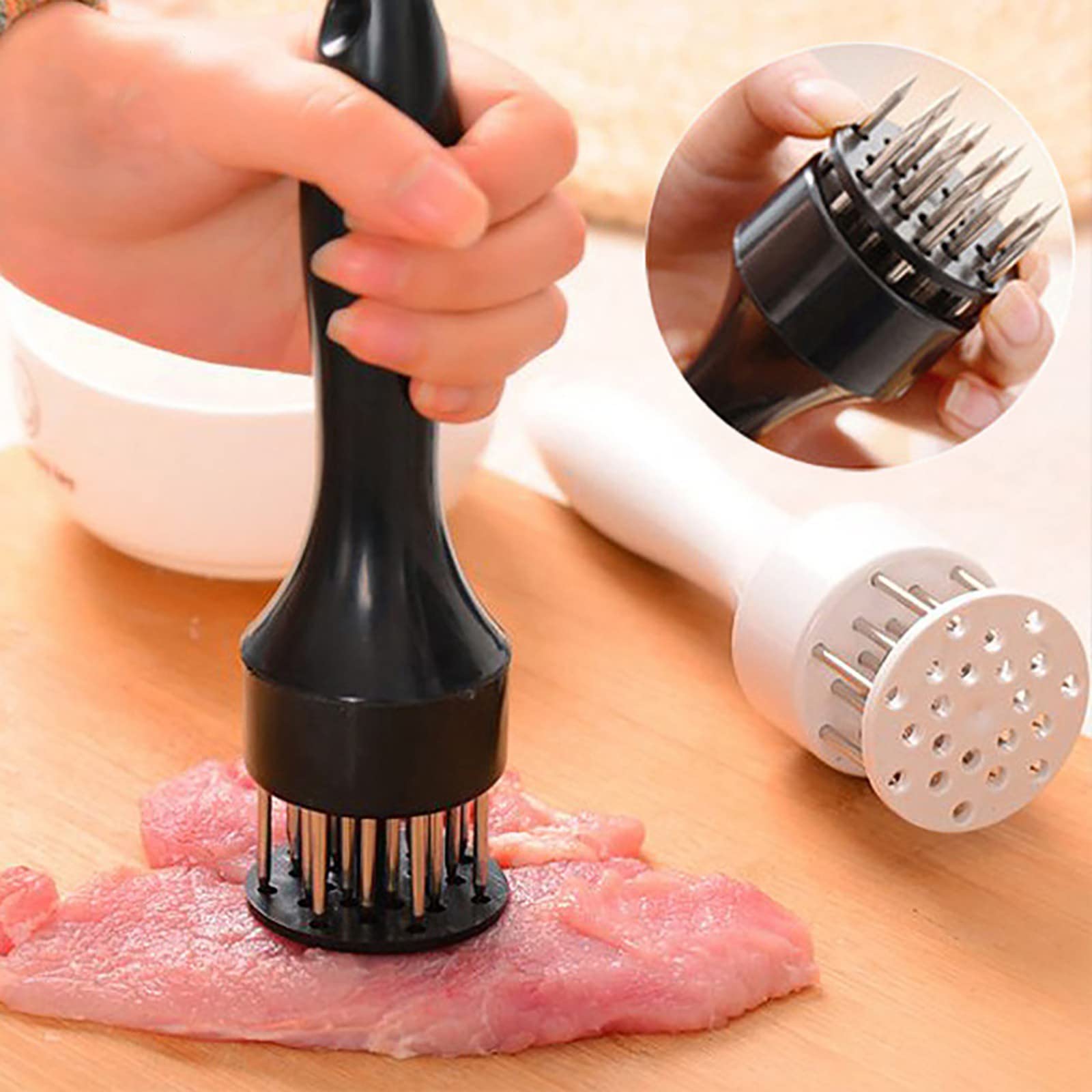 Premium Stainless Steel Meat Tenderizer & Burger Press - Reversible Kitchen Tool for Steak, Pork, Chicken | Perfect for Grilling, BBQ, Home Cooking & Restaurant Use