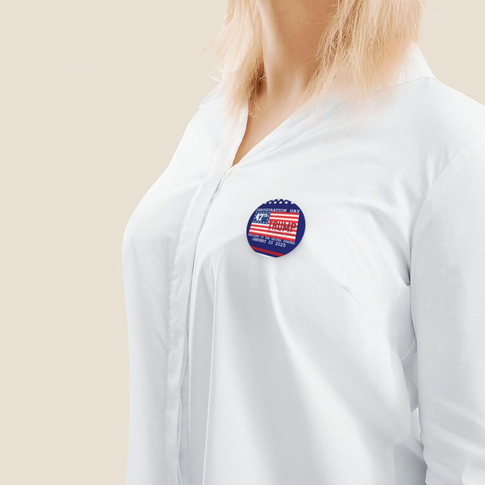 Trump Inauguration Day 2025 Commemorative Pin - January 20th MAGA Round Badge for Clothes, Bags & Hats - Collectible Political Button for Trump Supporters & Campaign Events - Perfect for Rallies, Protests & Patriotic Outfits
