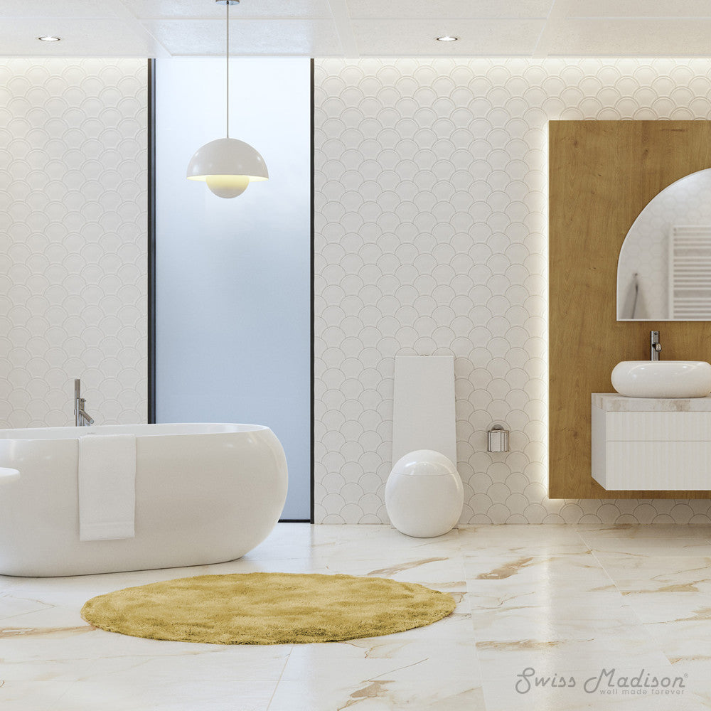 Plaisir One Piece Elongated Toilet with Dual Flush 1.1/1.6 GPF - Water Saving Modern Bathroom Toilet for Home & Commercial Use