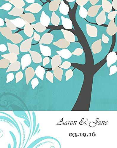 Personalized Couples Canvas Wall Art - Custom His & Hers Romance Tree with Names & Date - Unique Wedding Anniversary, Newlywed, Housewarming Gift - 20