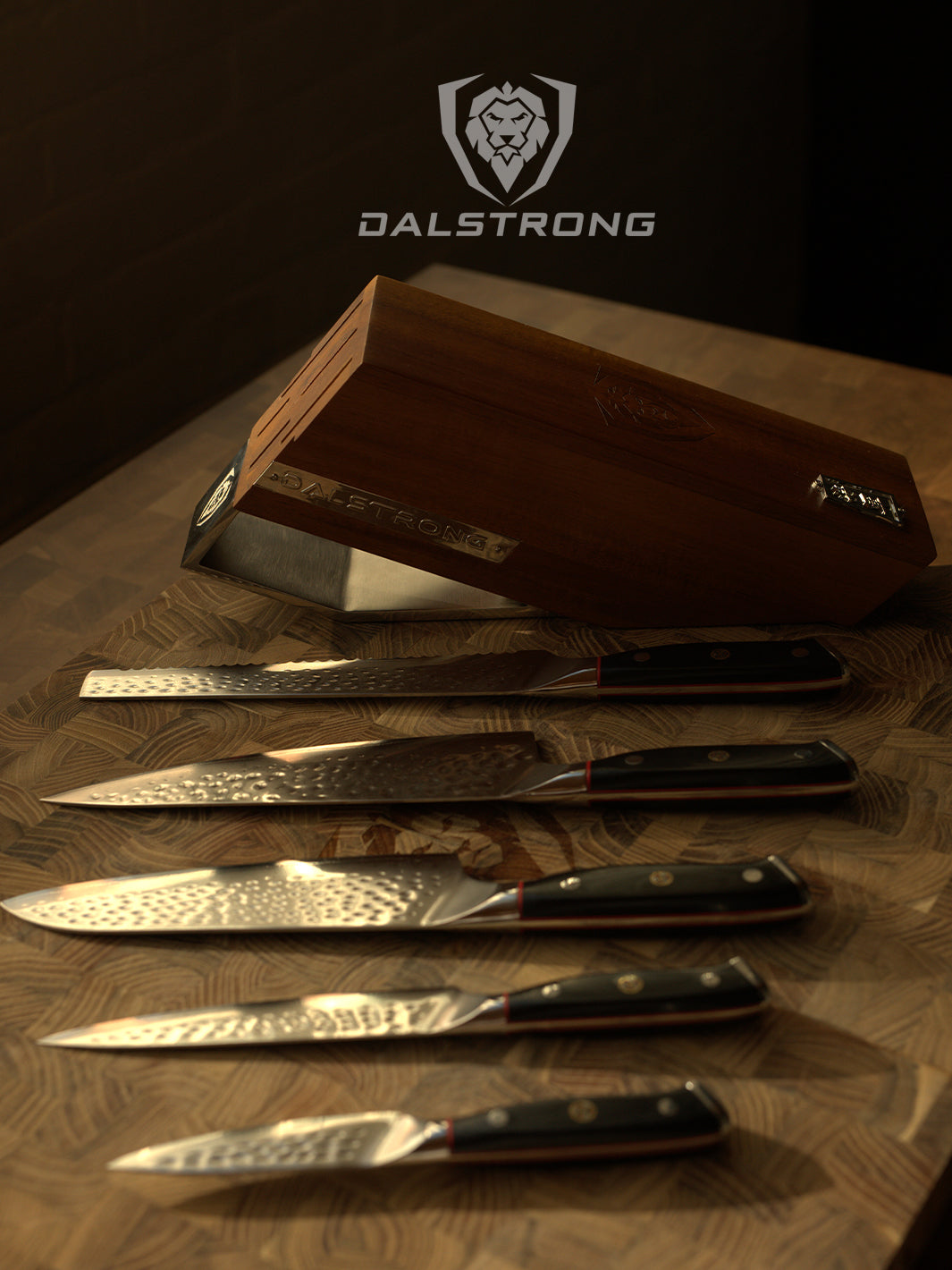 Dalstrong Shogun Series ELITE 5-Piece Knife Block Set - High-Quality Japanese Steel Knives for Professional Chefs & Home Cooking